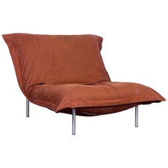 Leinen-Rosen-Stoff-Stuhl mit braunem Einsitz