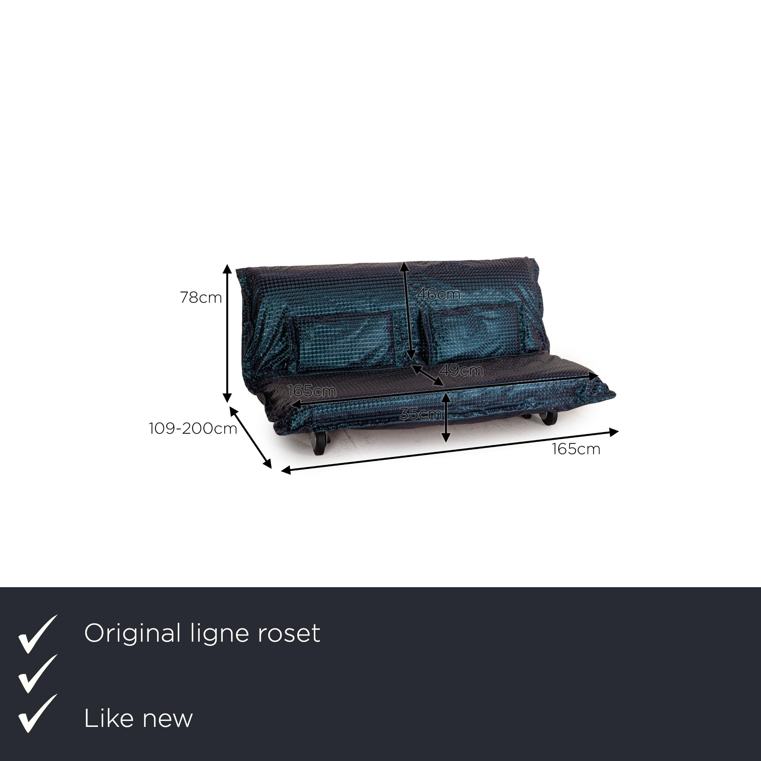 We present to you a Ligne Roset Calin Fabric sofa blue two-seater couch function.

Product measurements in centimeters:

depth: 109
width: 165
height: 78
seat height: 35
seat depth: 49
seat width: 165
back height: 46.

 
 