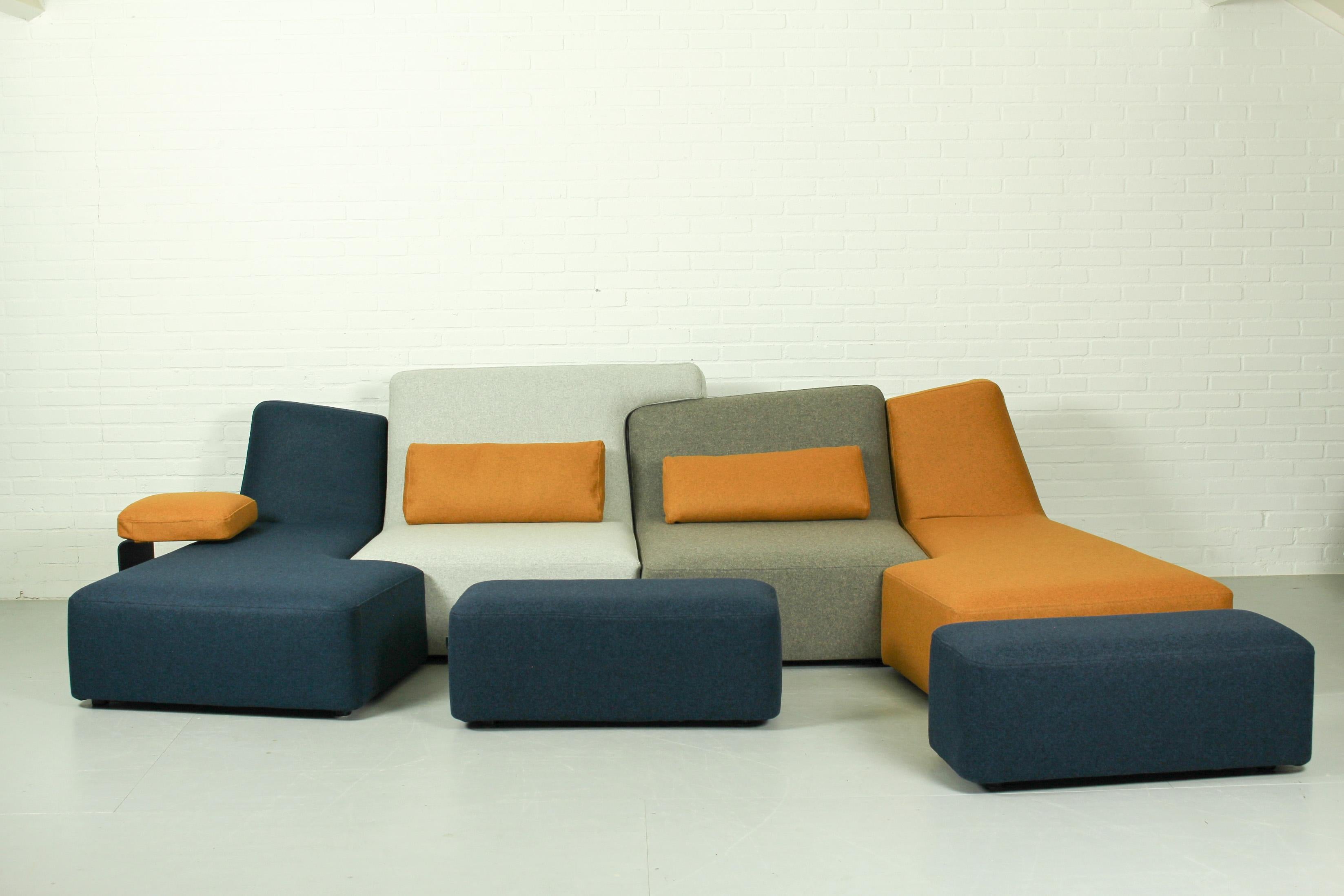 Ligne Roset Confluences by Philippe Nigro, Set of 6 Elements and a Armrest