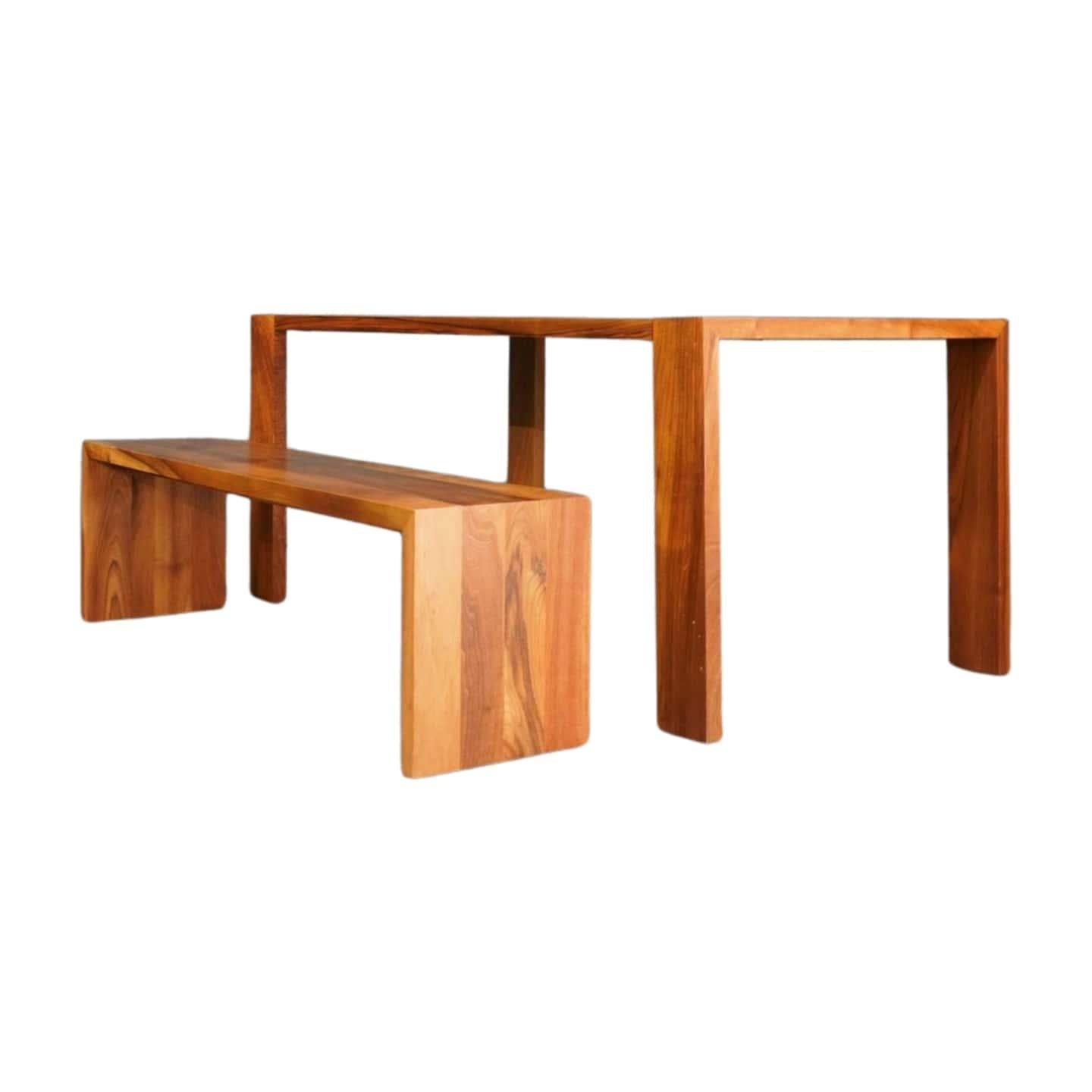 Contemporary Ligne Roset Eaton Dining Table and Bench