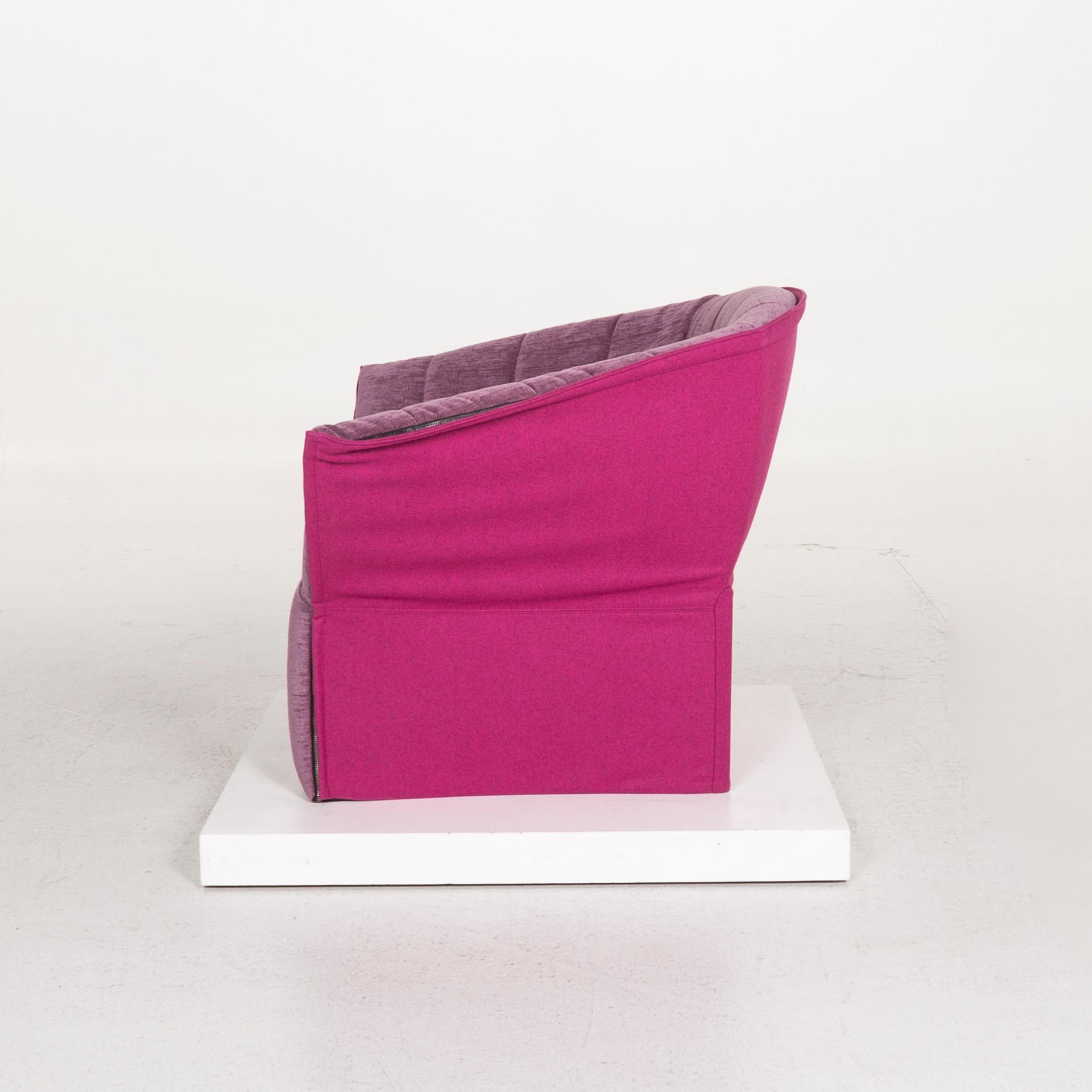 Ligne Roset Fabric Armchair Purple For Sale 4