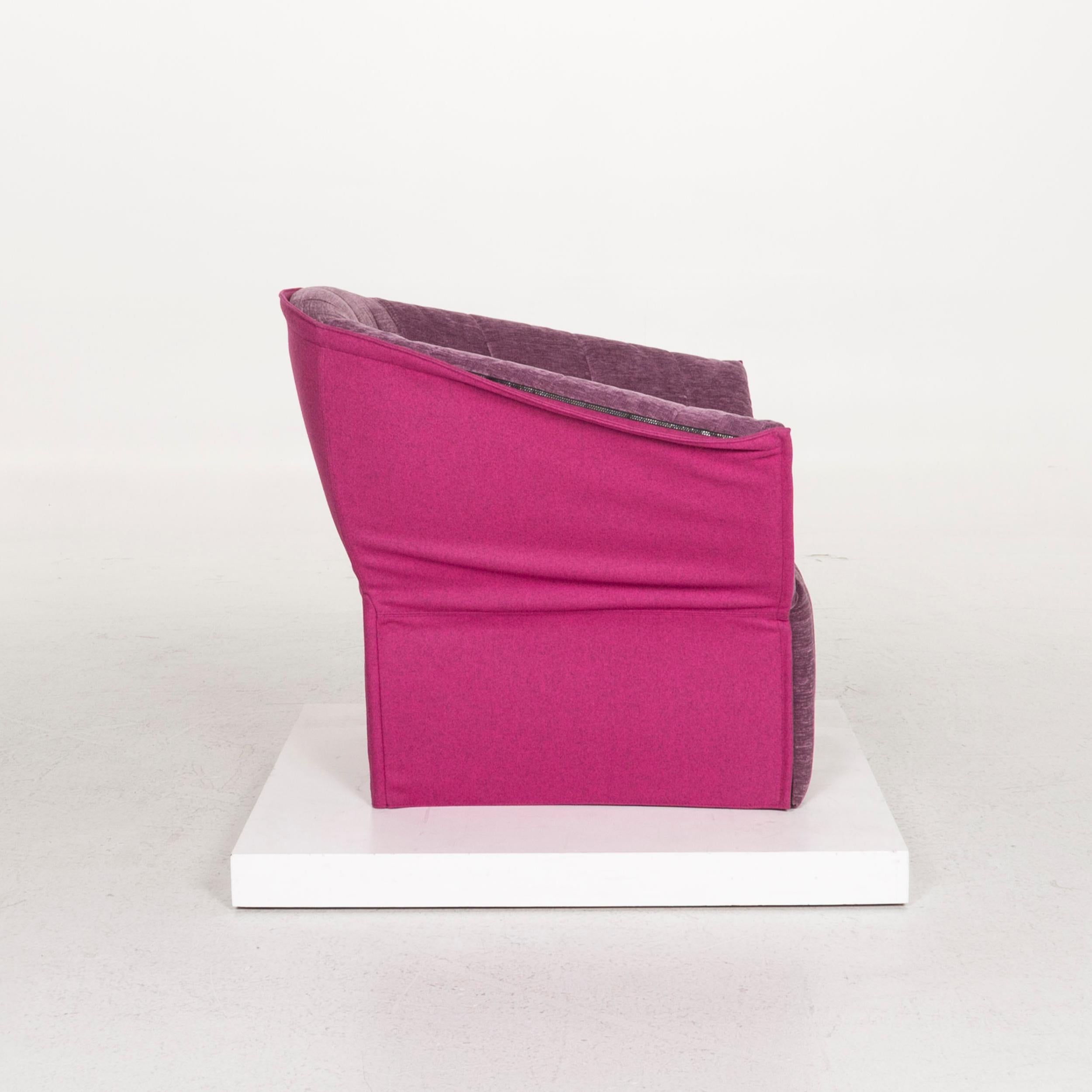 Ligne Roset Fabric Armchair Purple For Sale 2