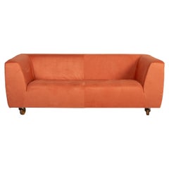 Ligne Roset Fabric Orange Sofa Two-Seater
