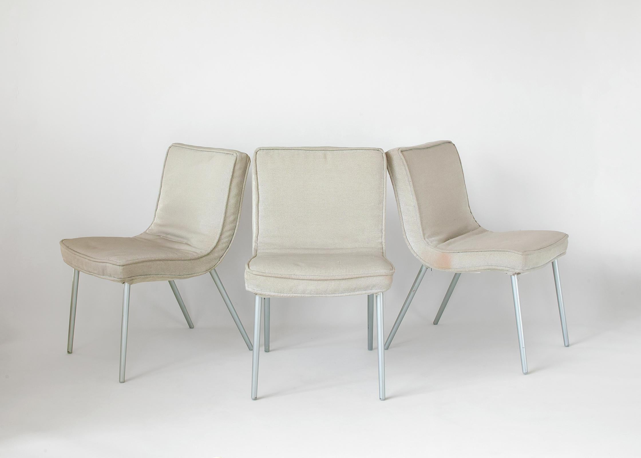 Ligne Roset French Modern Dining Chairs Attributed to Christain Werner 14