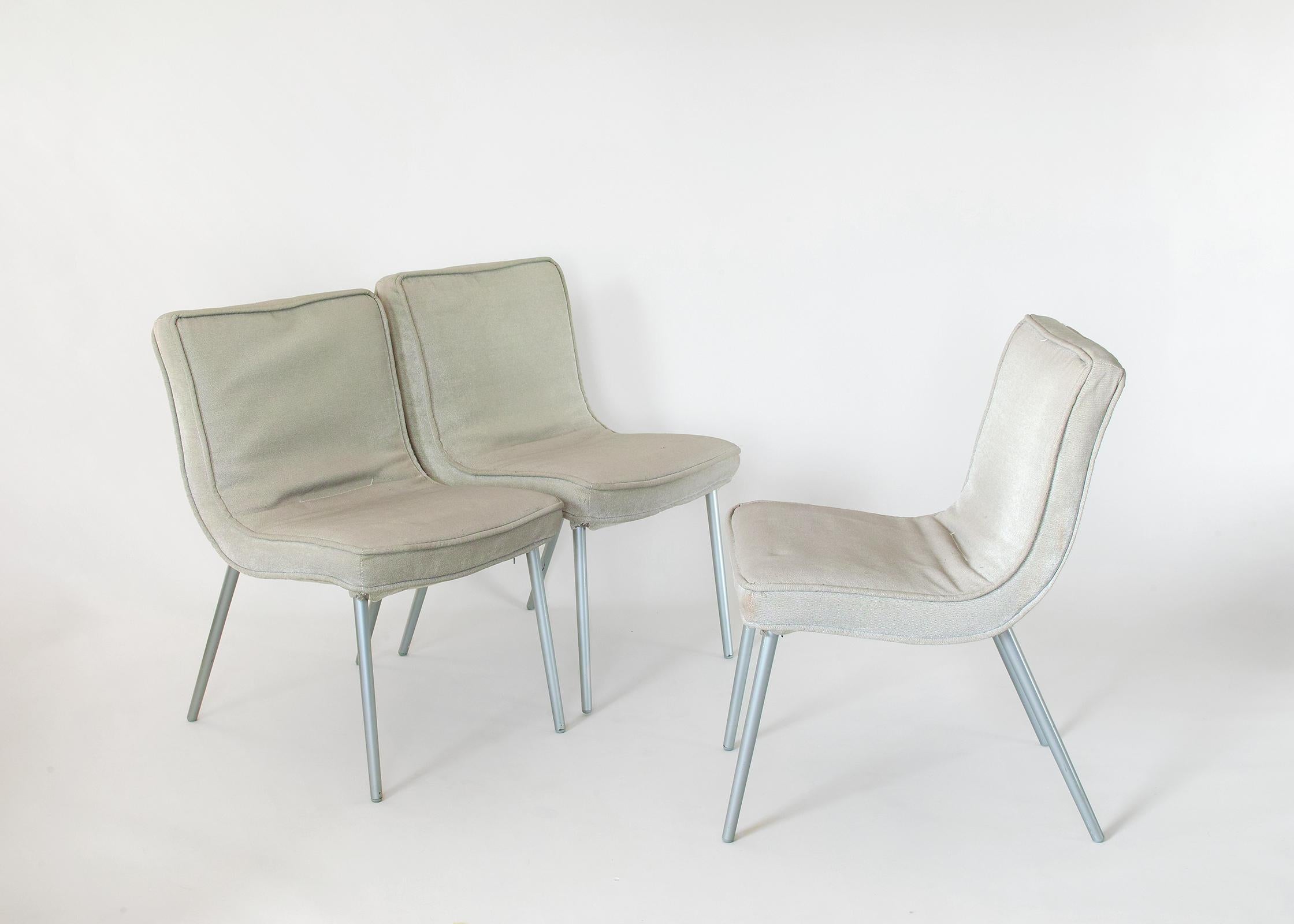 Ligne Roset French Modern Dining Chairs Attributed to Christain Werner 2