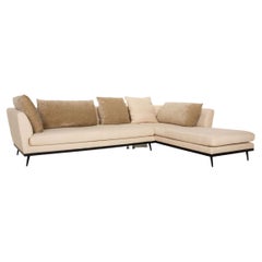 Ligne Roset Canapé en tissu Fugue Canapé d'angle crème