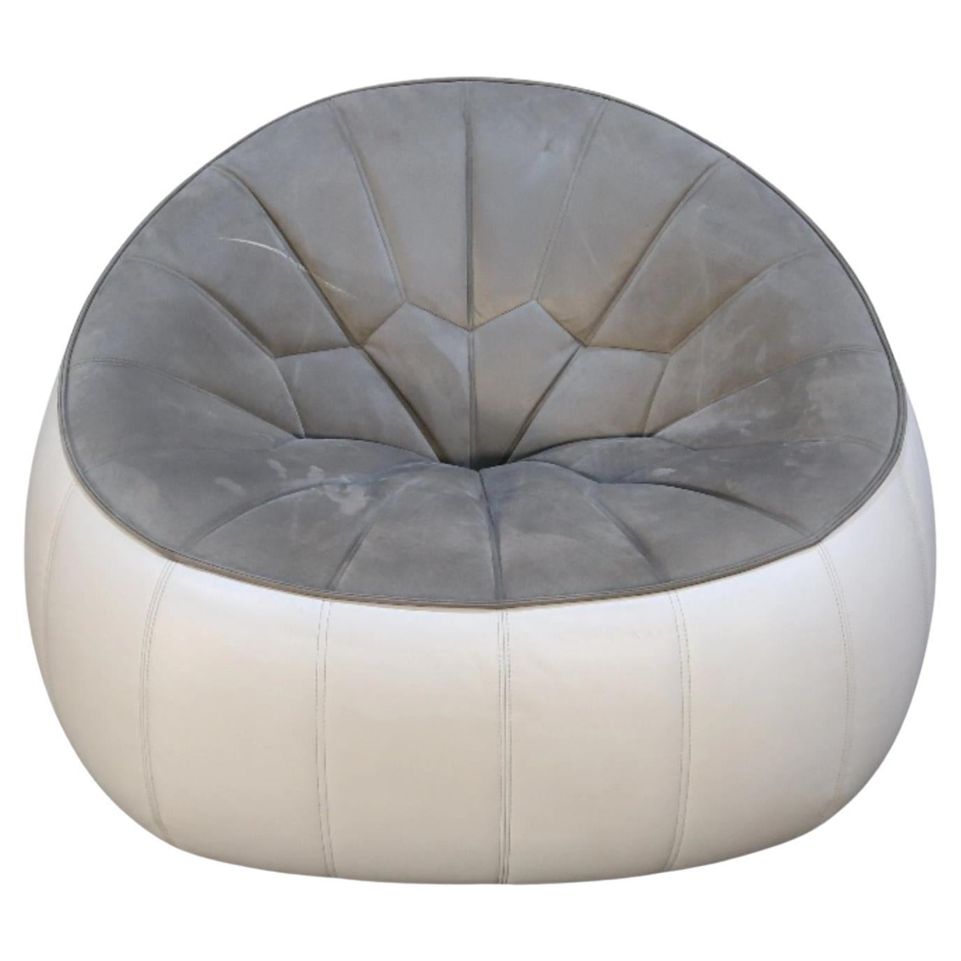 Ligne Roset Grey Ottoman