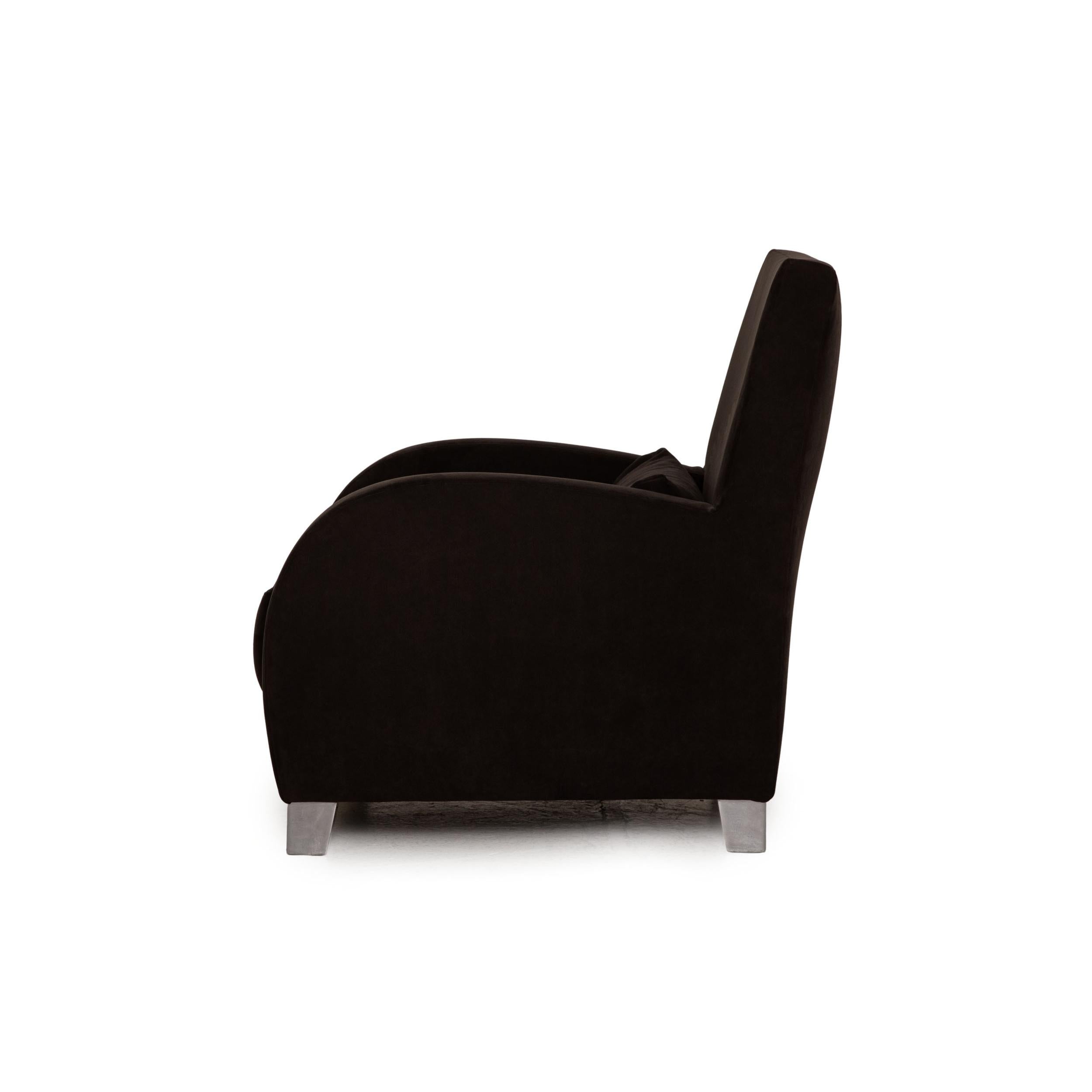 Ligne Roset Jonathan Fabric Sessel Dunkelbraun Loungesessel im Angebot 1