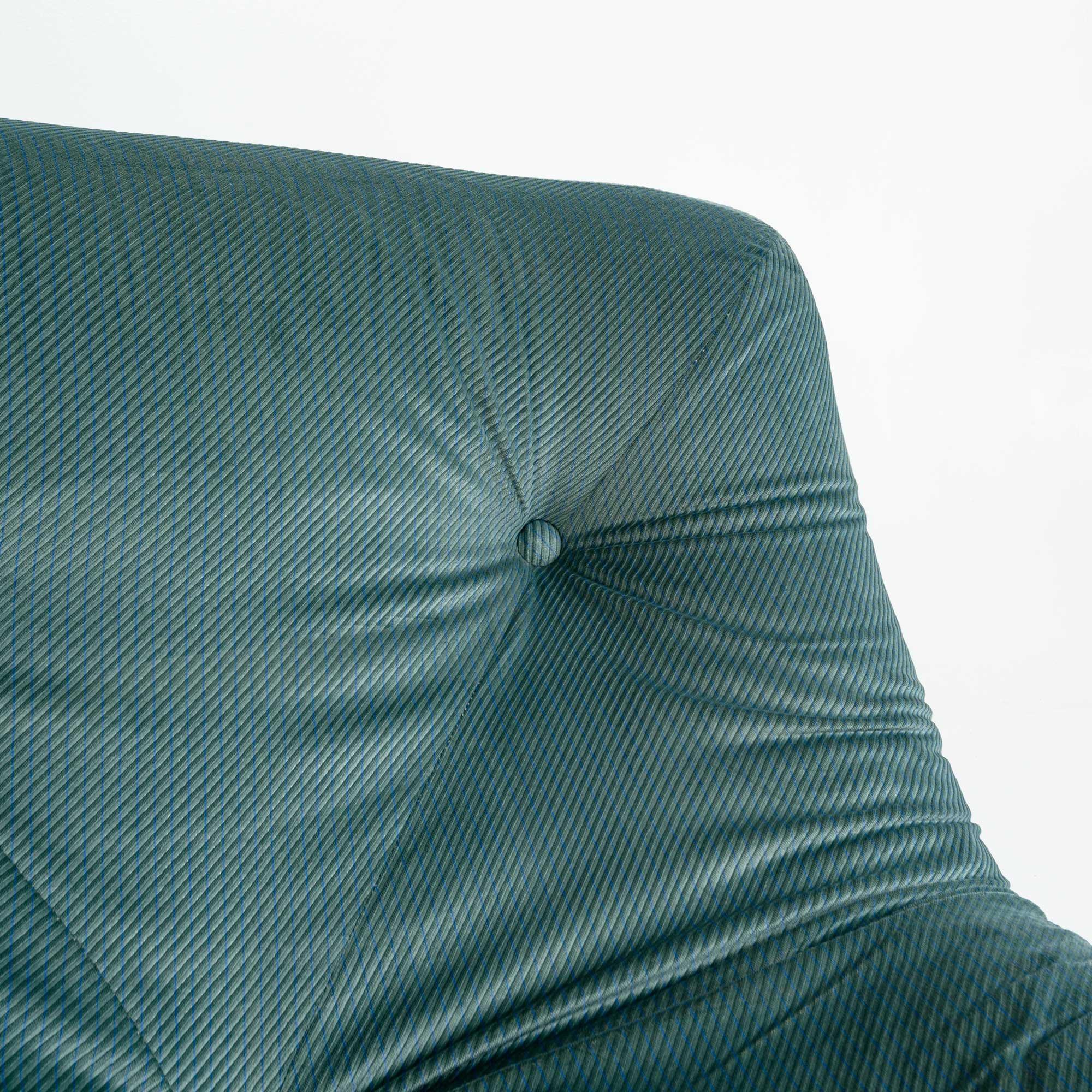 Fabric Ligne Roset Kali Lounge Chair in Original Emerald Corduroy