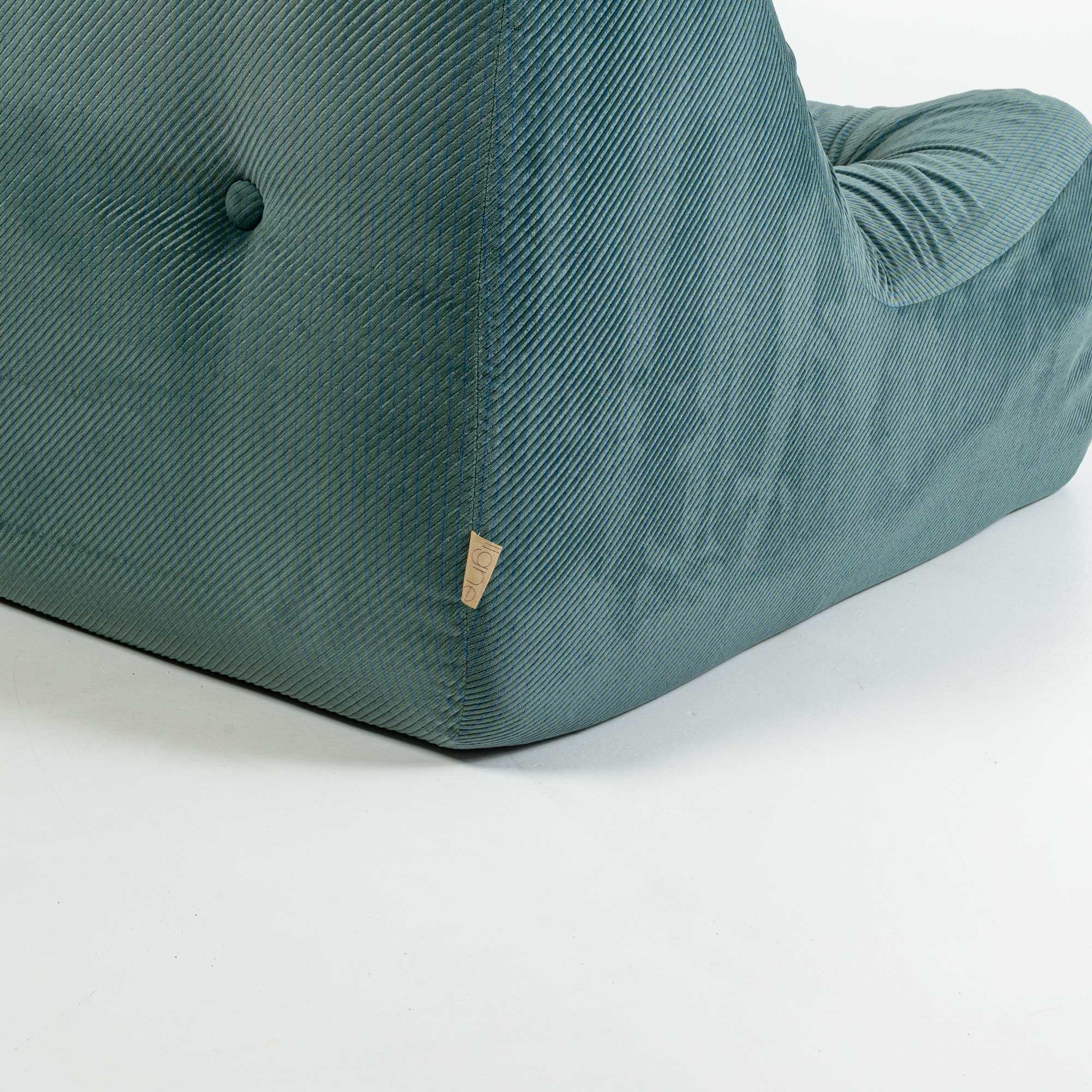 Ligne Roset Kali Lounge Chair in Original Emerald Corduroy 2