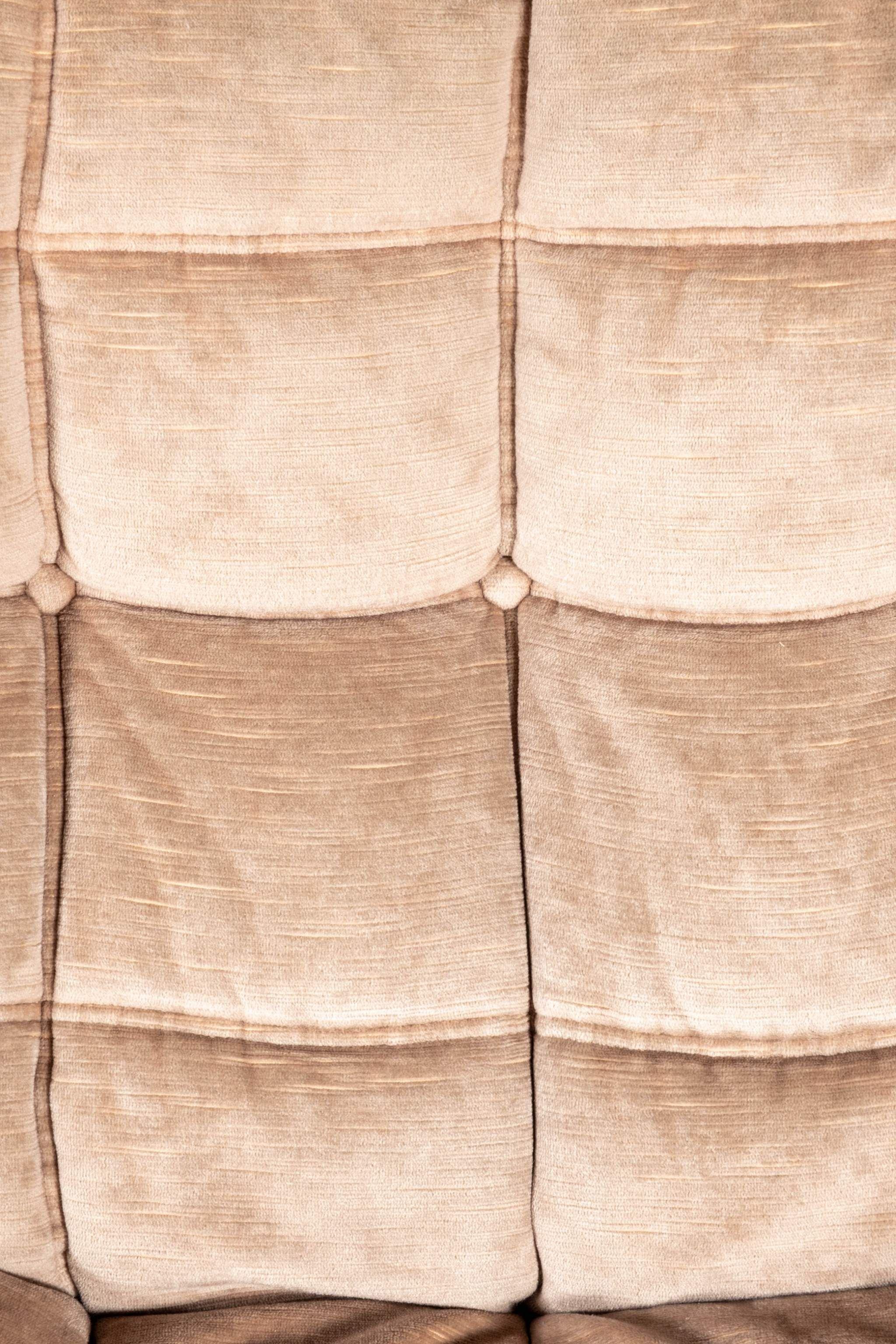 Ligne Roset Kashima 3-Seater Sofa in Velvet by Michel Ducaroy For Sale 4