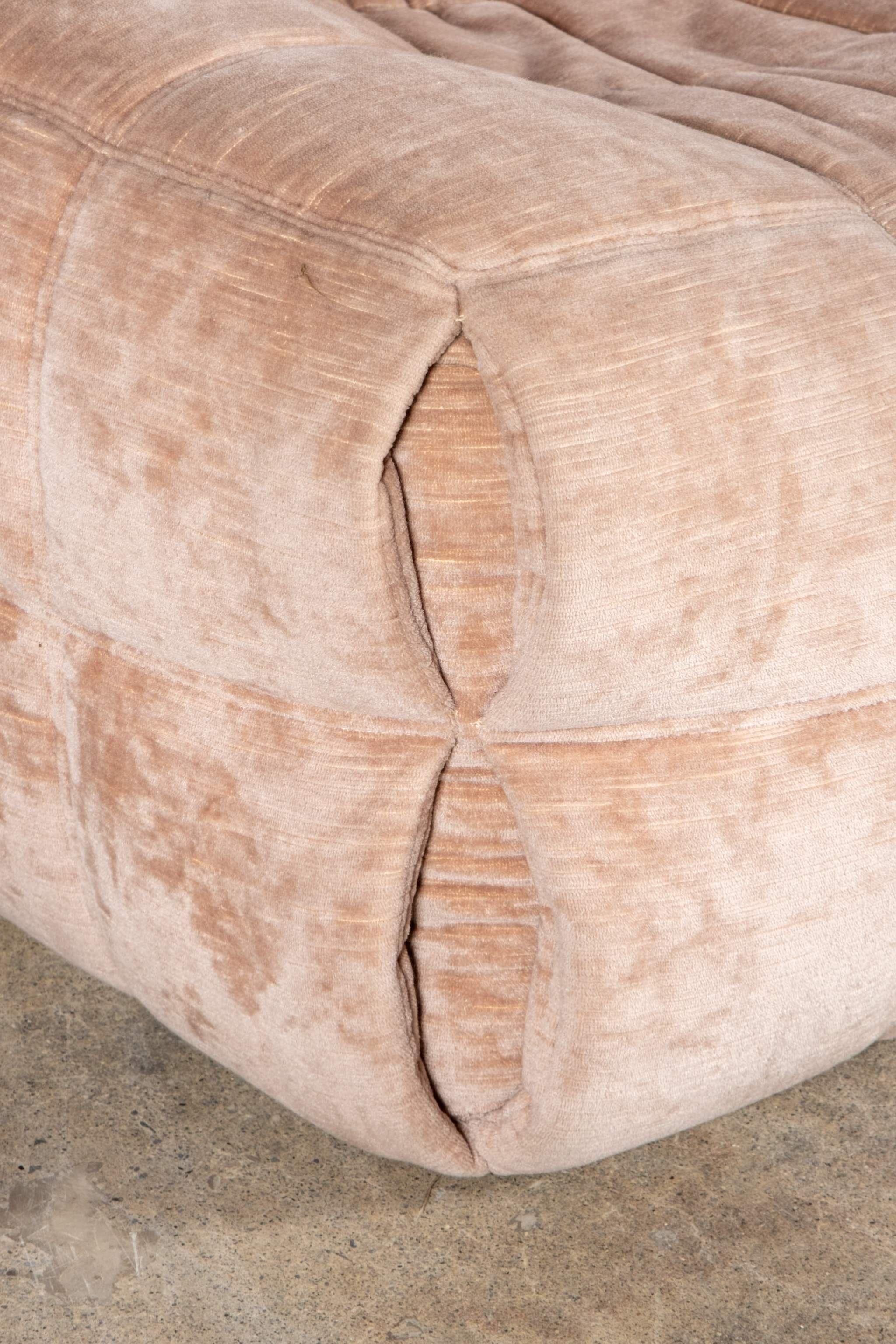 Ligne Roset Kashima 3-Seater Sofa in Velvet by Michel Ducaroy For Sale 2