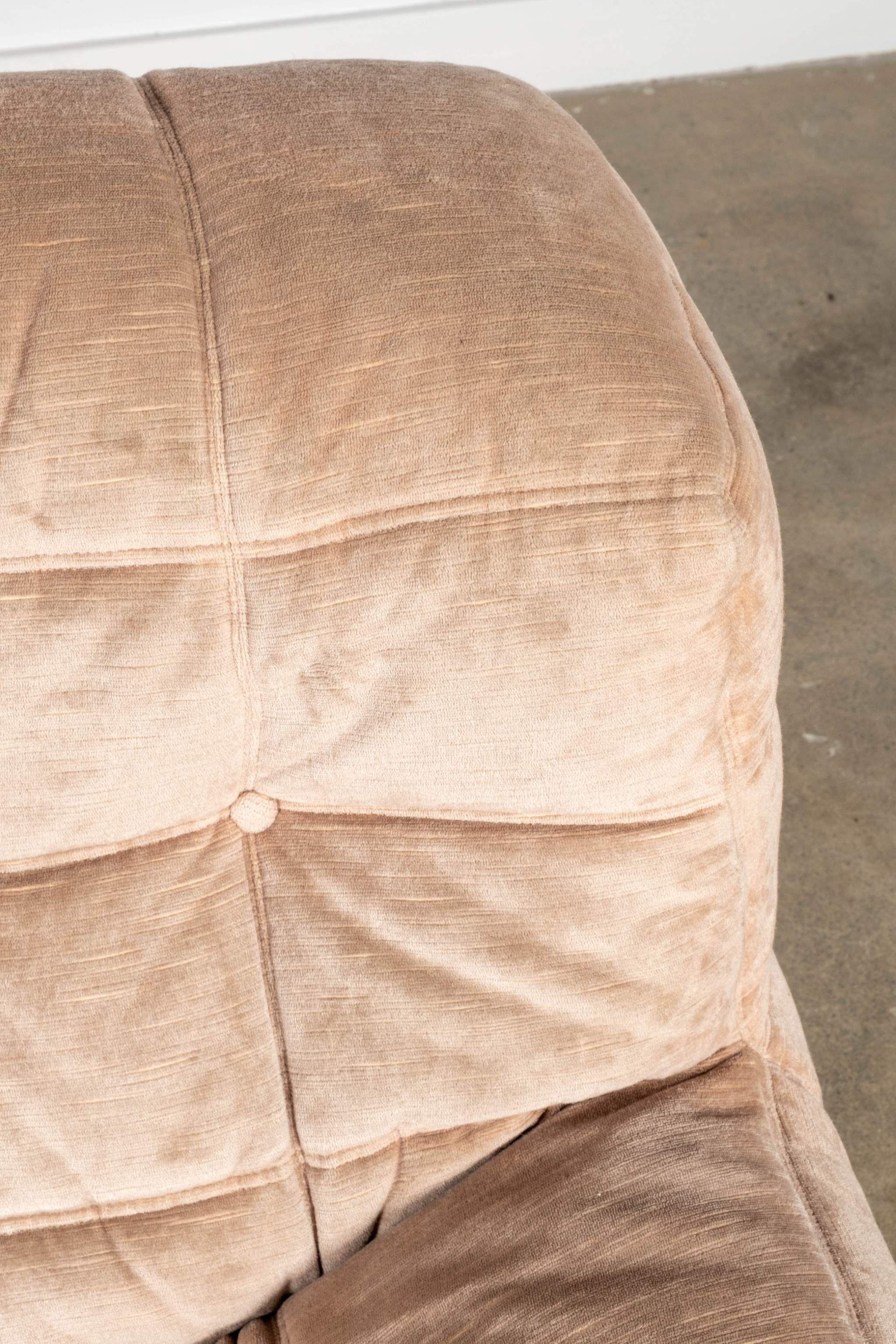 Ligne Roset Kashima 3-Seater Sofa in Velvet by Michel Ducaroy For Sale 3