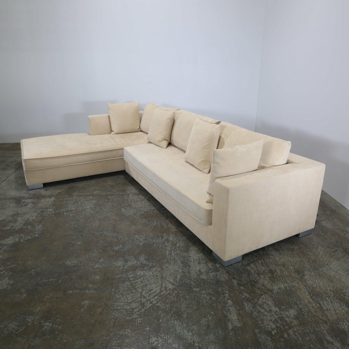Aluminum Ligne Roset L Shaped Rive Gauche Sofa by Didier Gomez For Sale