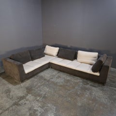 Ligne Roset L-Shaped Sofa with Alcantara Upholstery