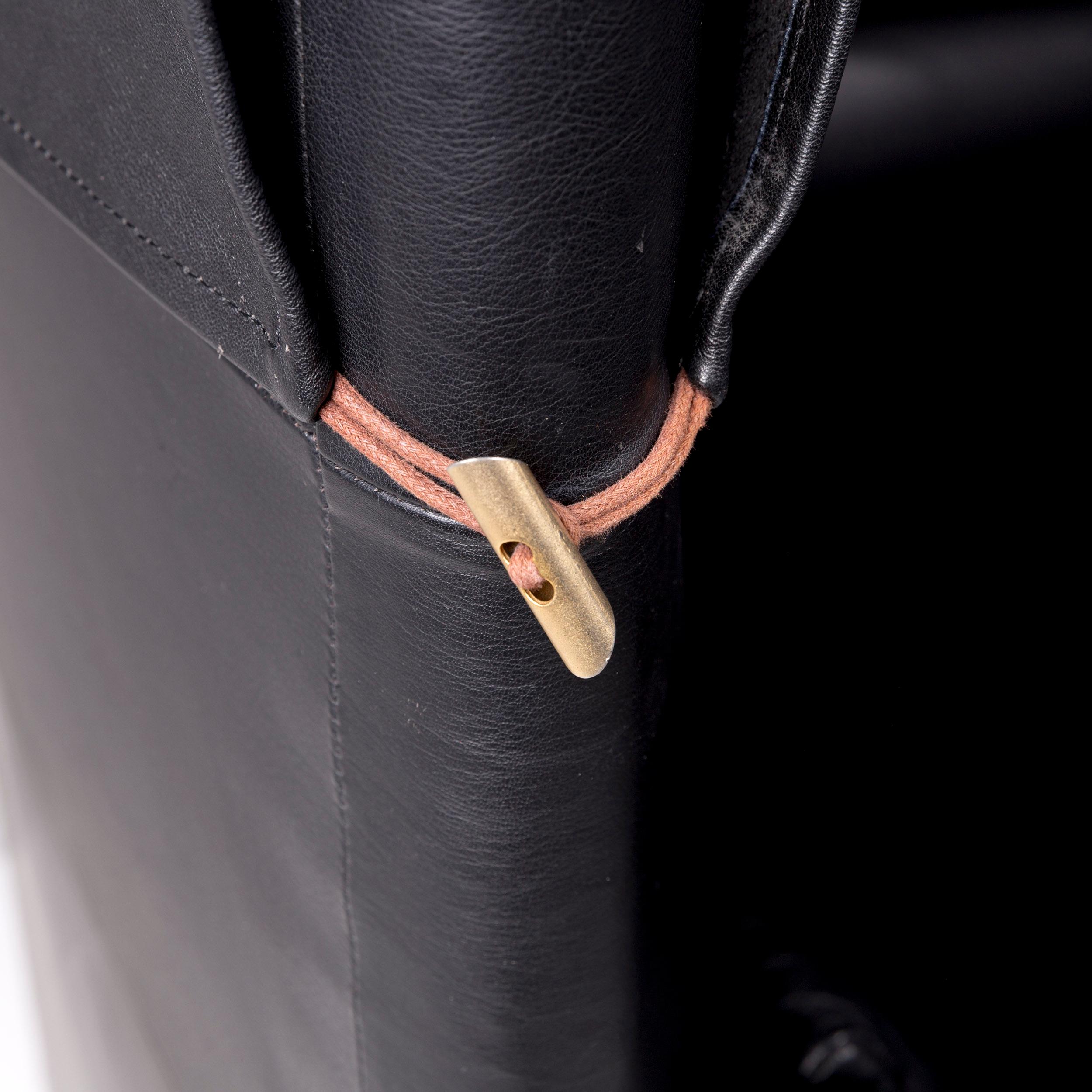 Ligne Roset Leather Armchair Black 1