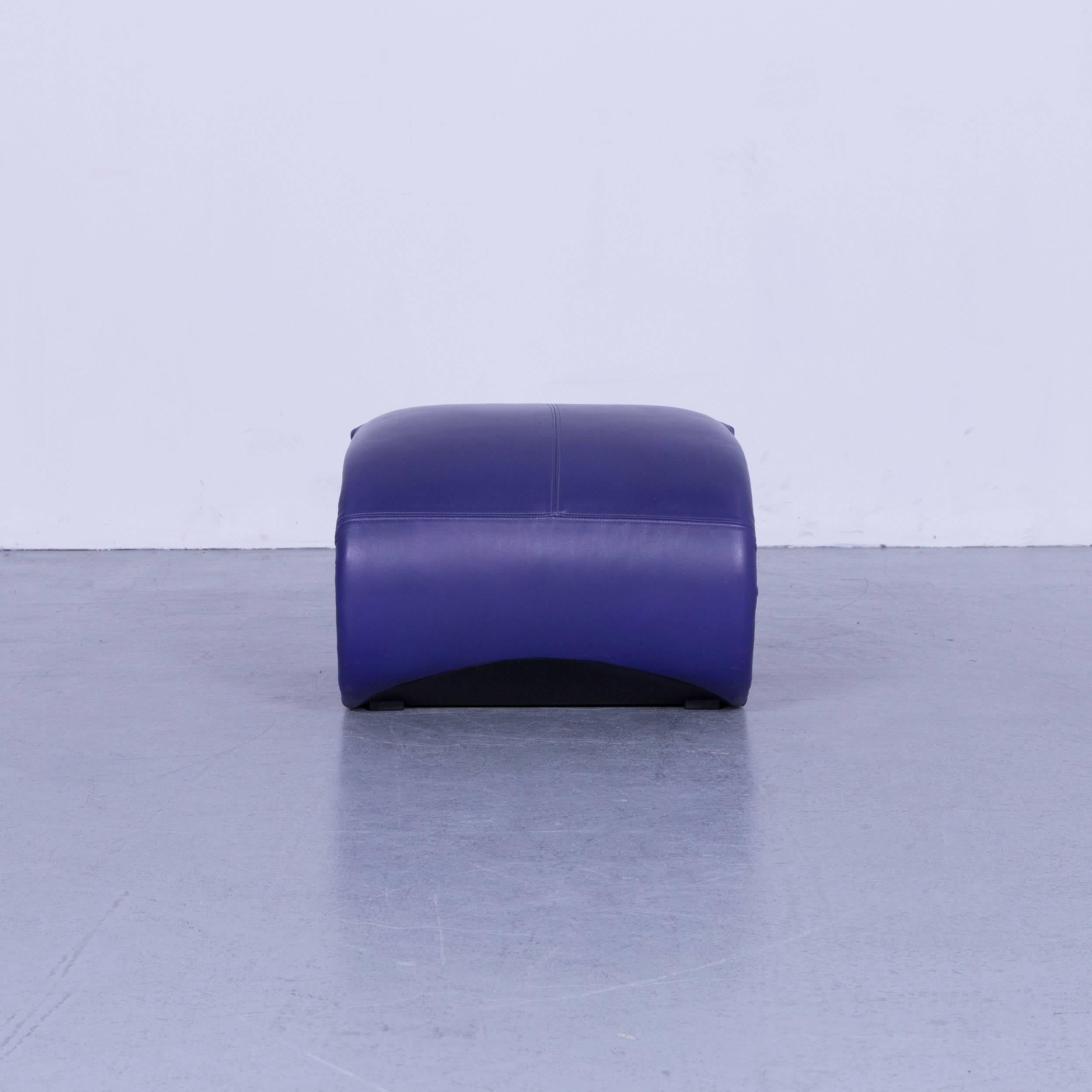 Ligne Roset Leather Armchair Violet One-Seat Swing-Chair For Sale 9