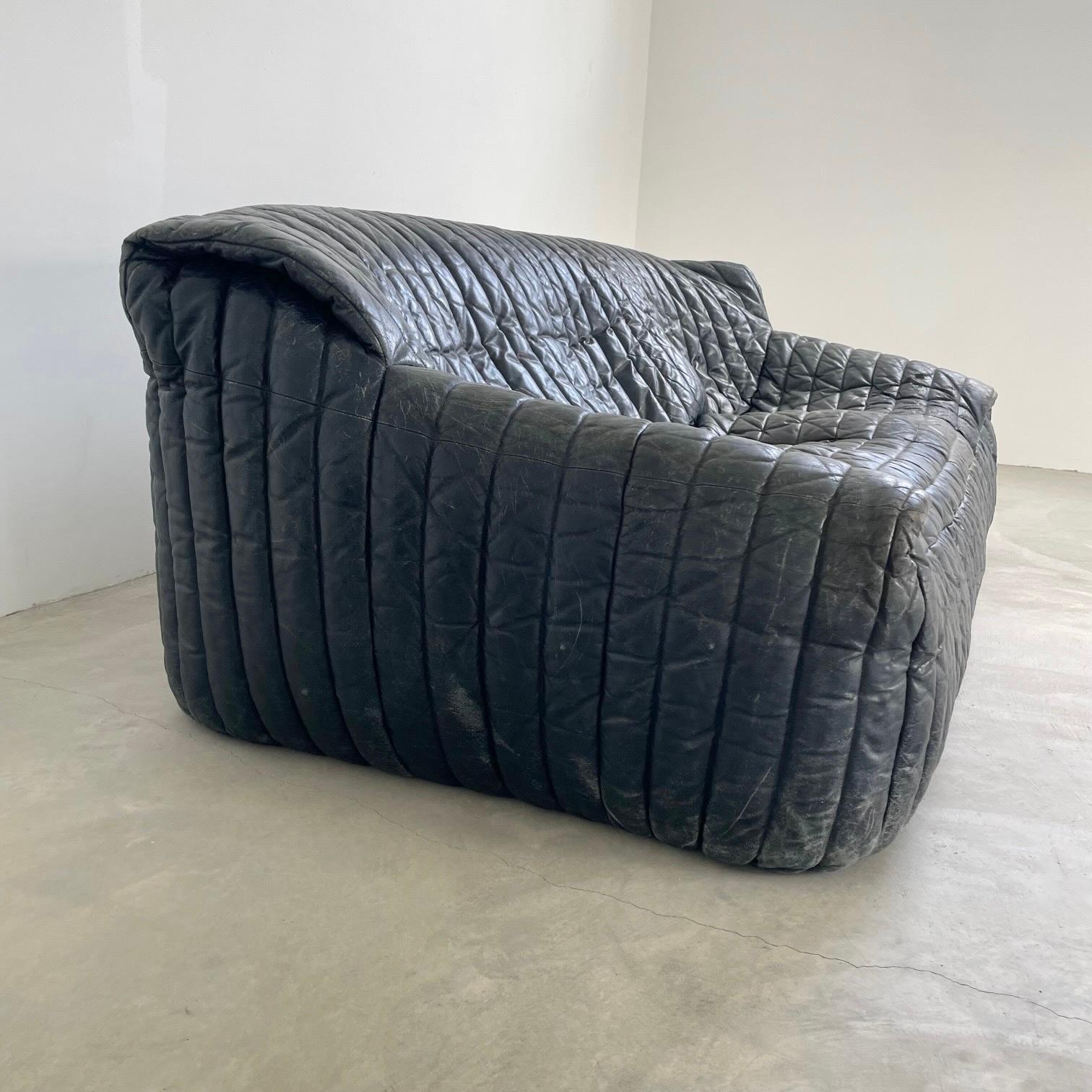 Ligne Roset Leather Sofa by Annie Hieronimus, 1980s France 1
