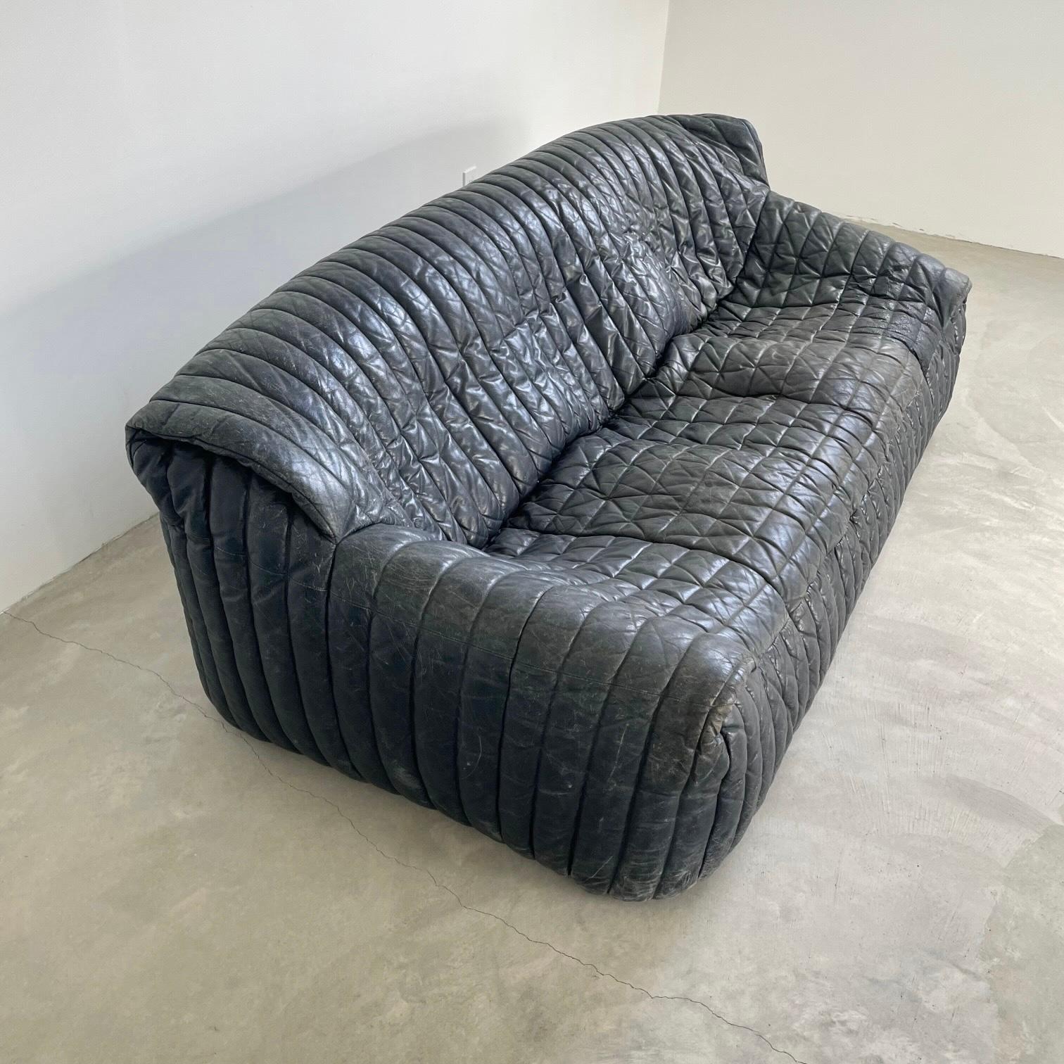 Ligne Roset Leather Sofa by Annie Hieronimus, 1980s France 2