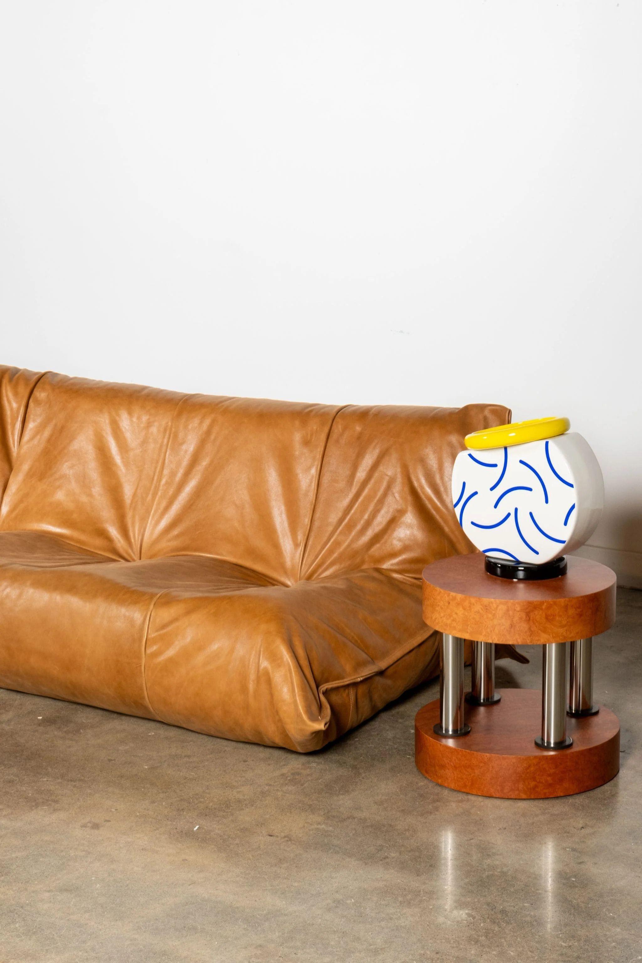 Canapé Yoko 3 places Ligne Roset en cuir de Michel Ducaroy 3