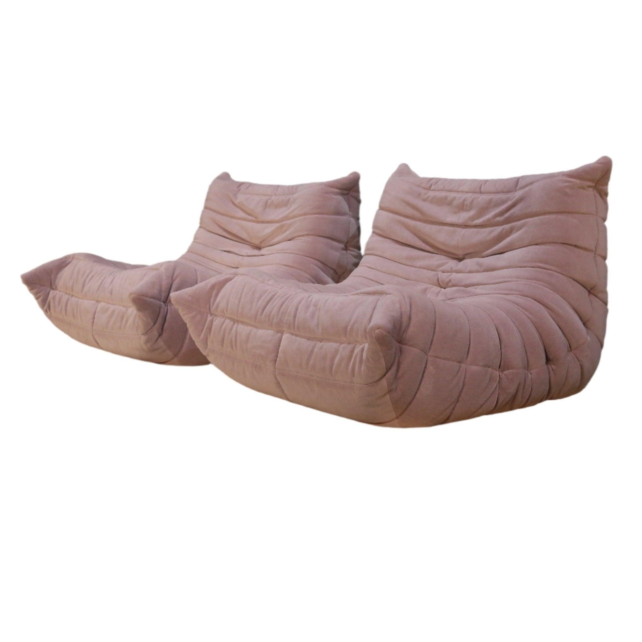 French Ligne Roset Light Pink Togo Armchair