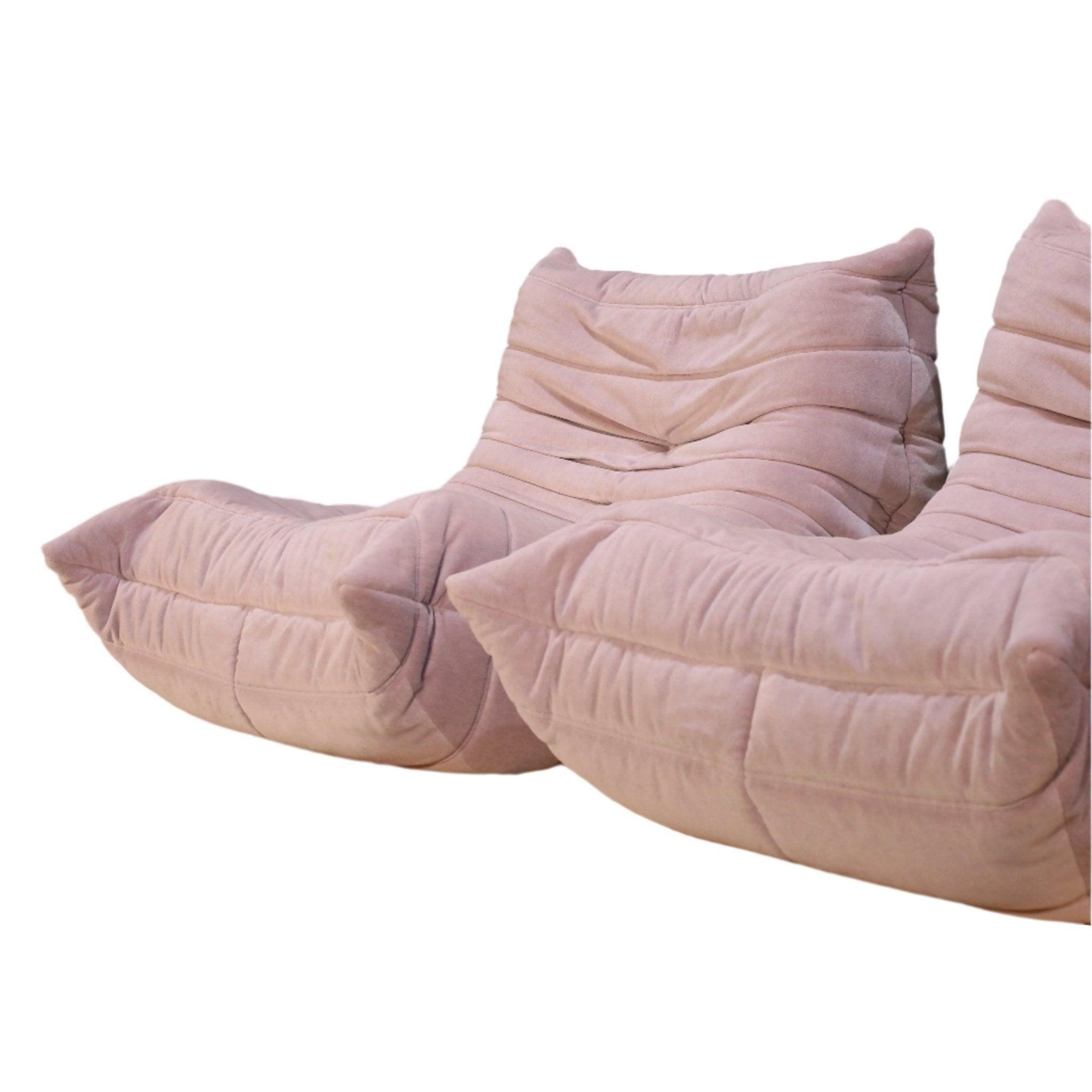 Contemporary Ligne Roset Light Pink Togo Armchair