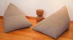 Ligne Roset Limited Edition Lounge Chairs Beanbags Arti Ecru Fabric