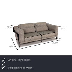 Ligne Roset - Canapé deux places en tissu gris Loft Couch