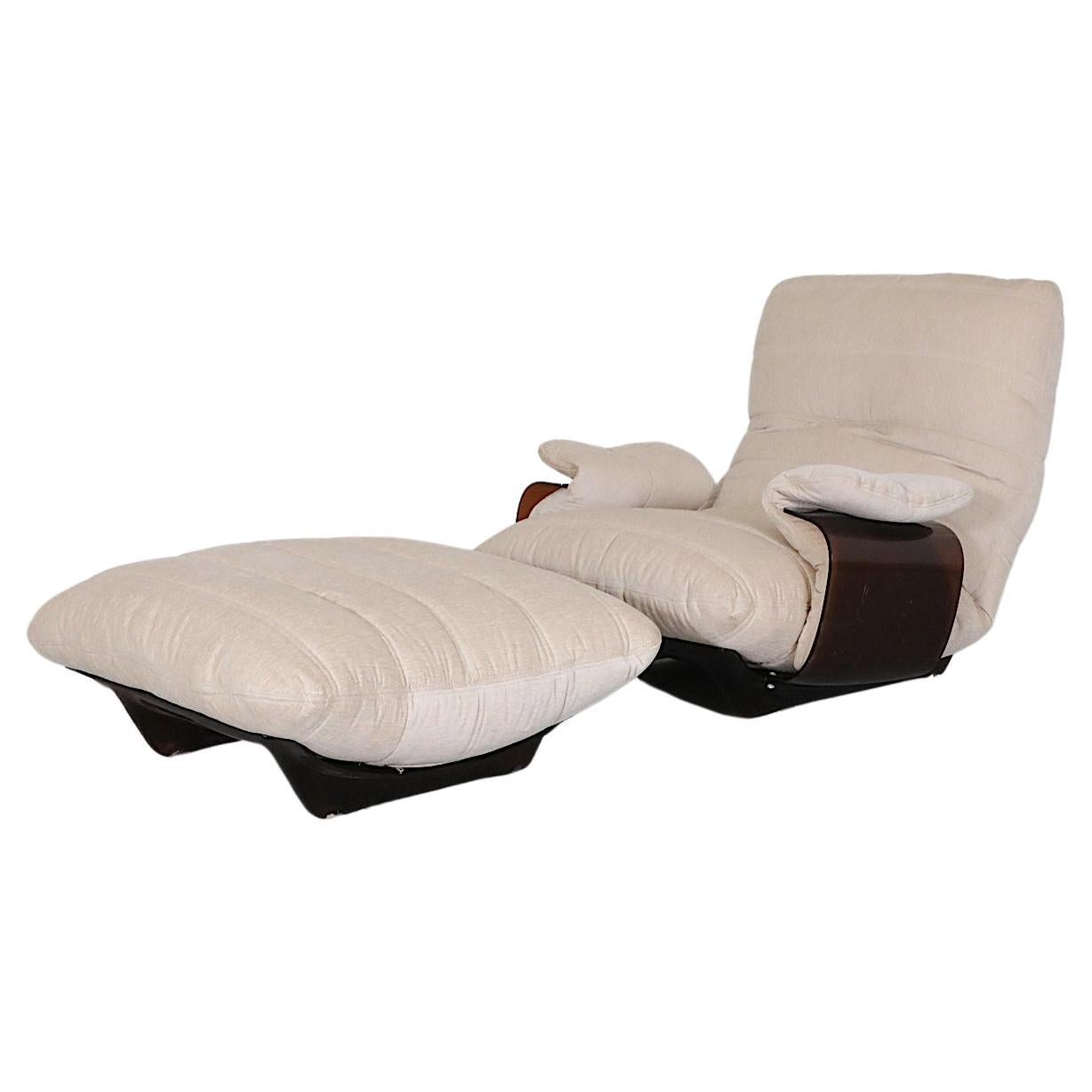 Ligne Roset Marsala Lounge Chair and Ottoman By Michel Ducaroy