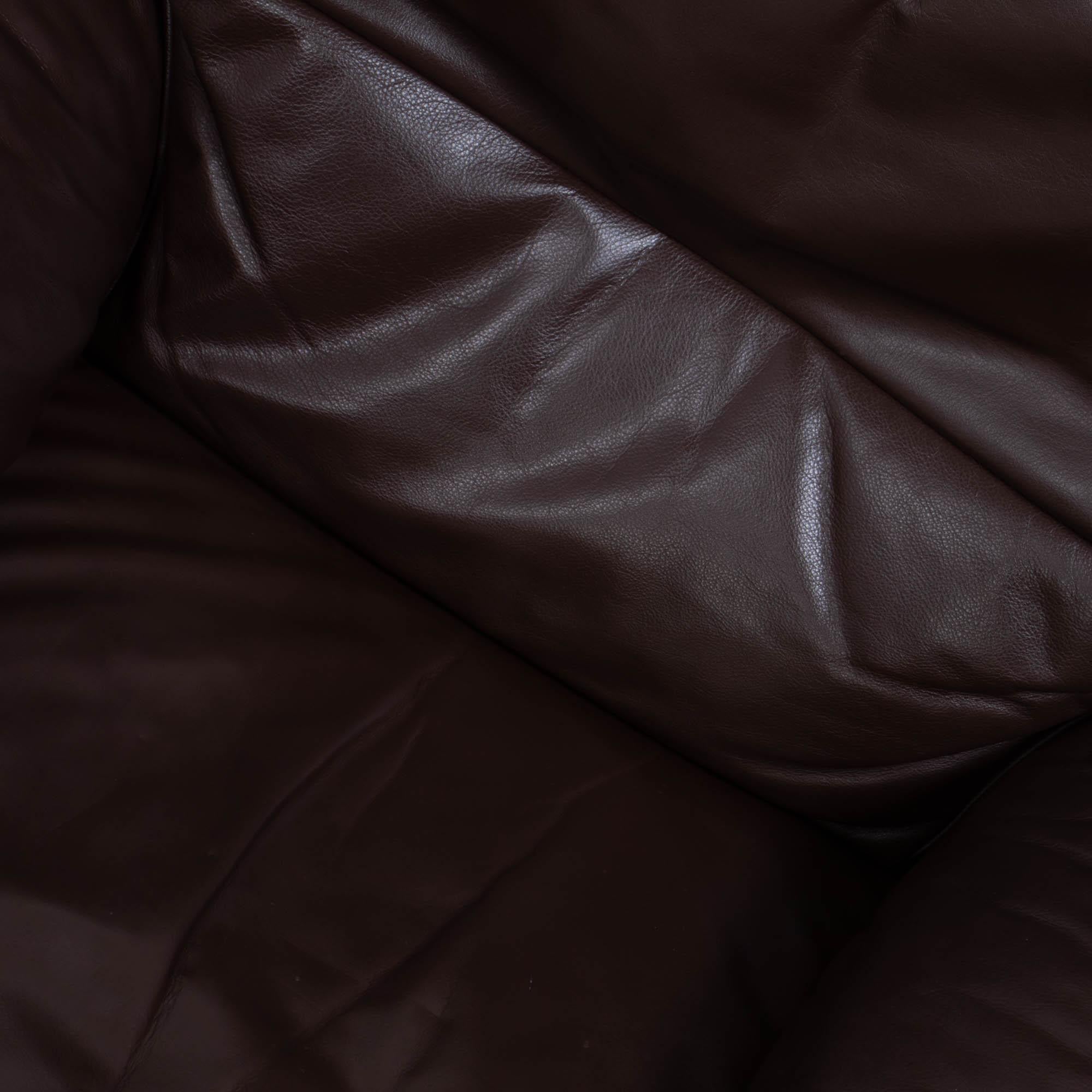 Ligne Roset Melodie Brown Leather Armchair 5