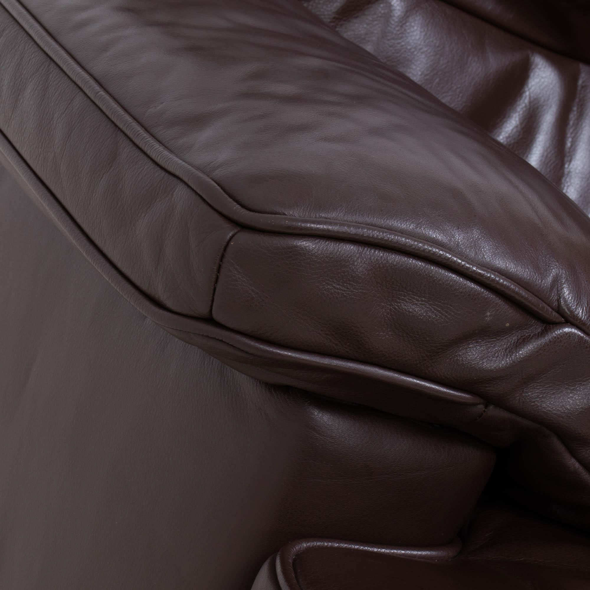 Ligne Roset Melodie Brown Leather Armchair 6