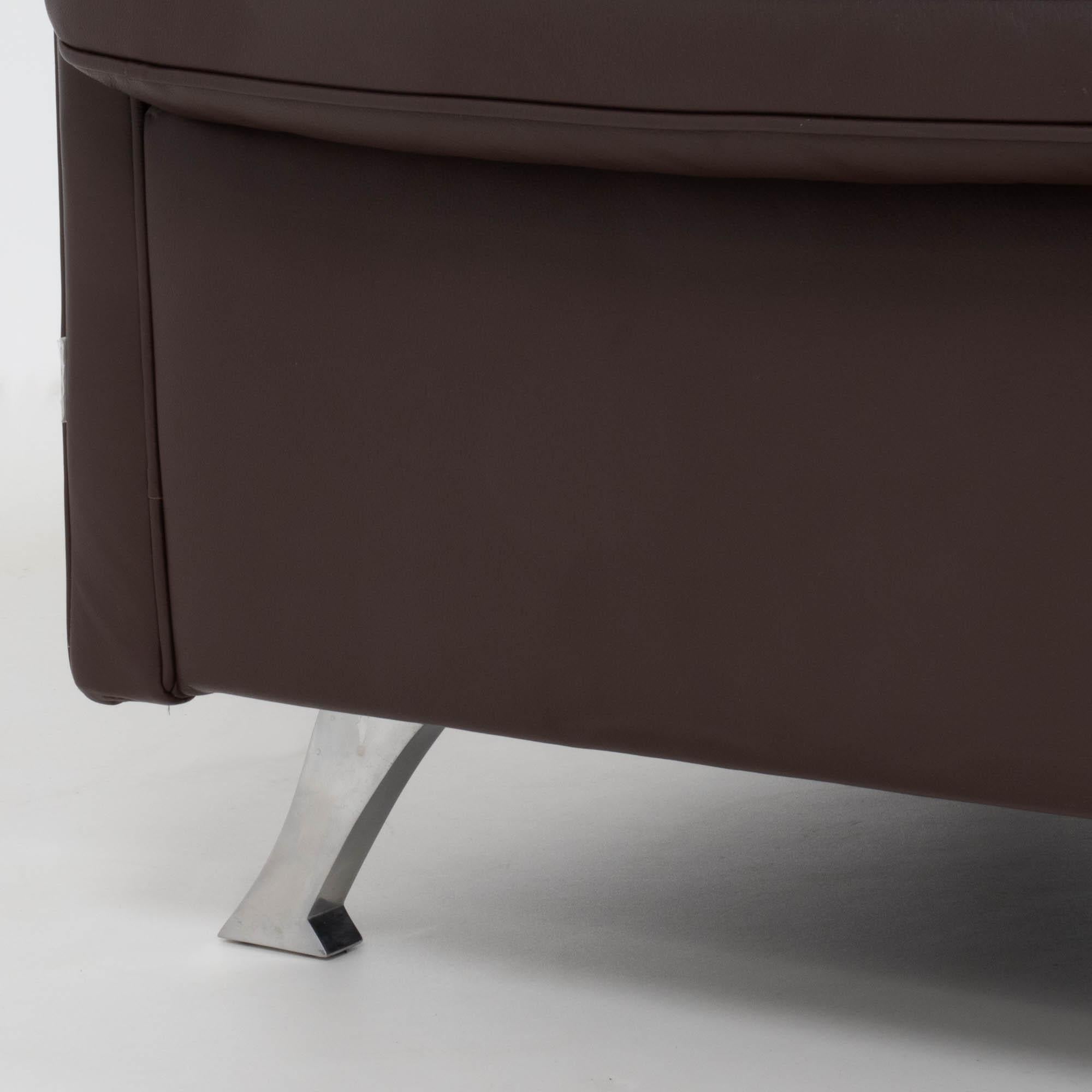 Ligne Roset Melodie Brown Leather Armchair 8