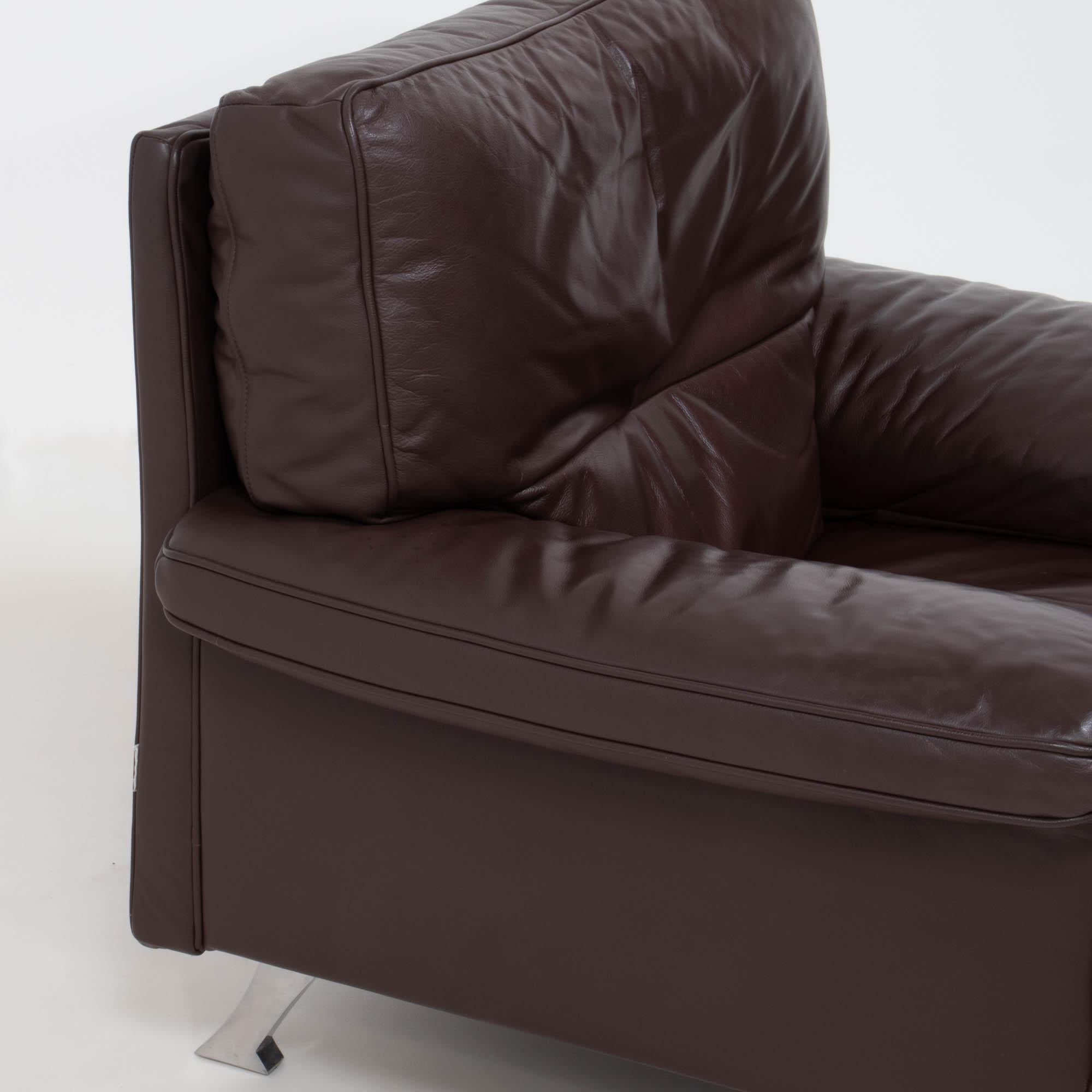 Ligne Roset Melodie Brown Leather Armchair 2