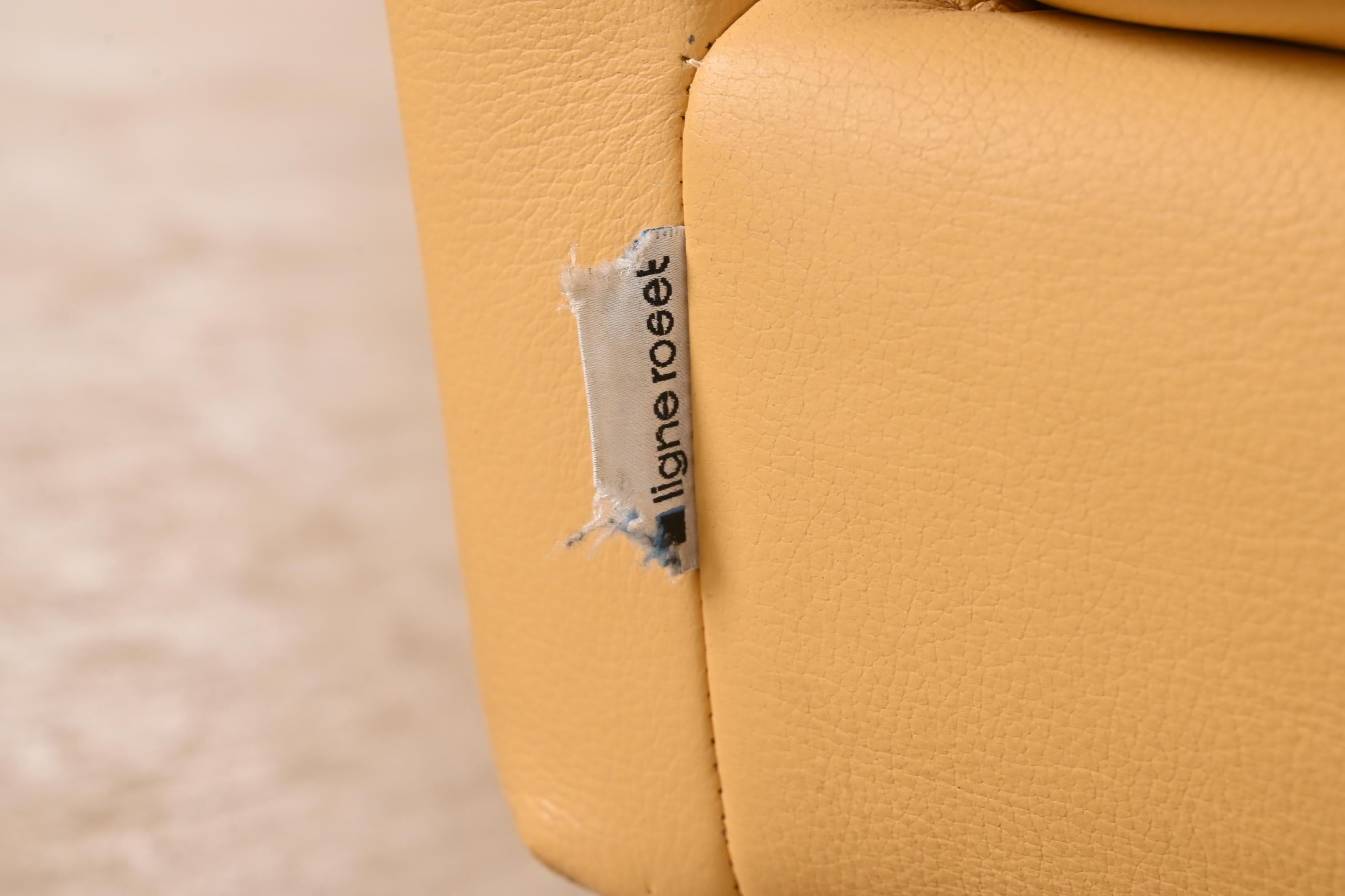 Canapé ou canapé moderne Ligne Roset en cuir jaune en vente 5