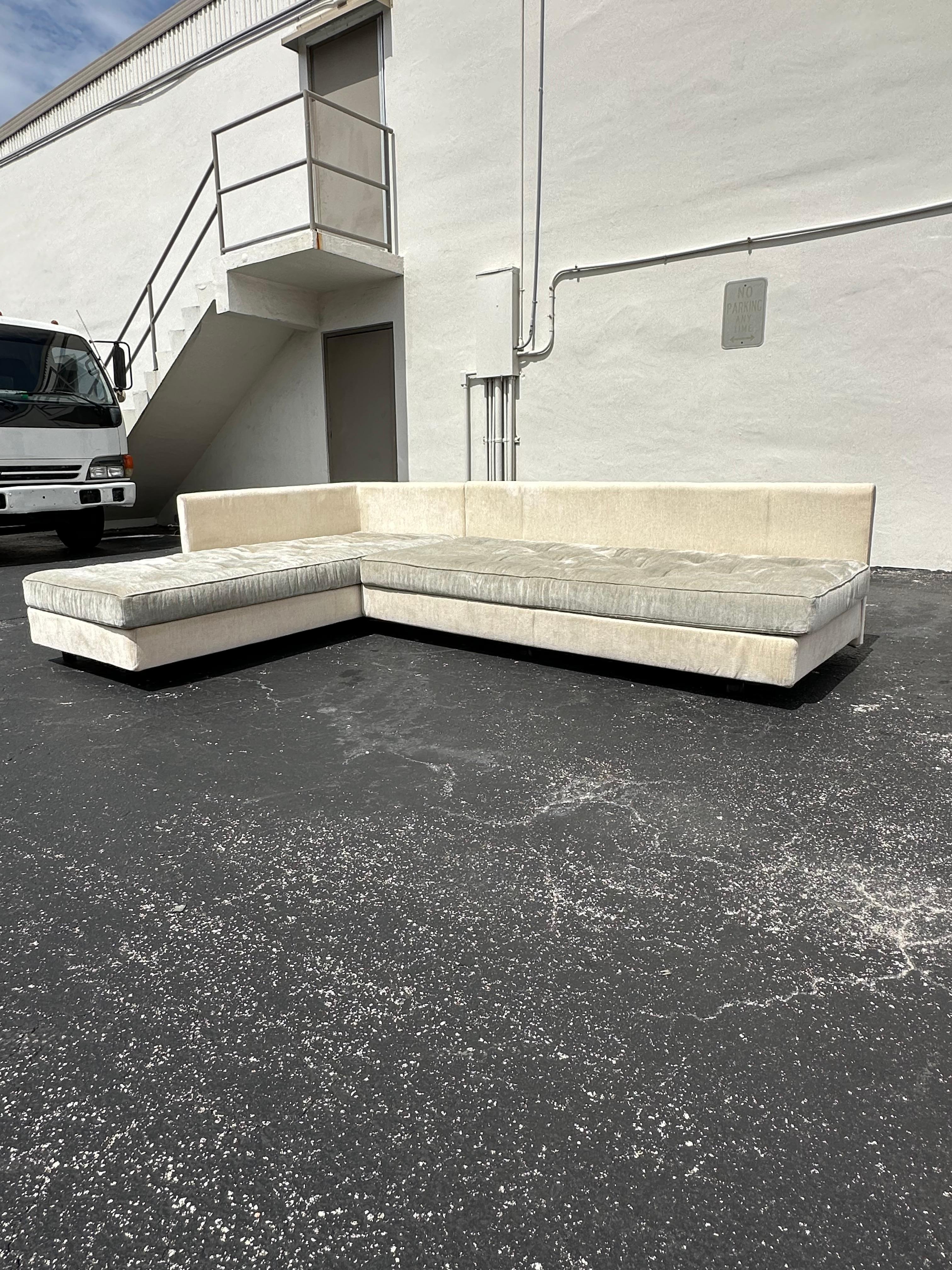 Ligne Roset Modular Seccional Convertible Abajo Gris Beige en venta 4
