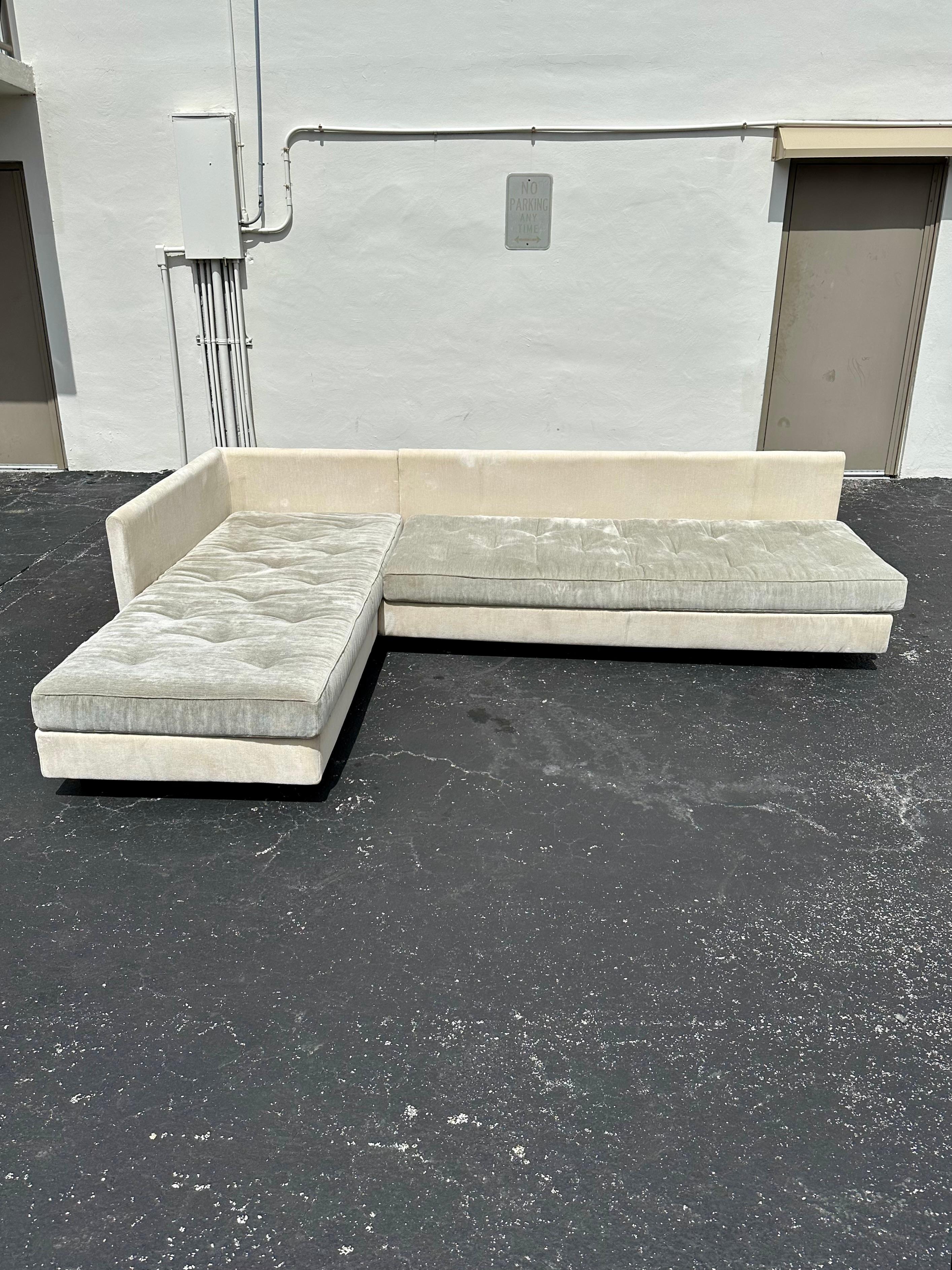 Ligne Roset Modular Seccional Convertible Abajo Gris Beige en venta 5