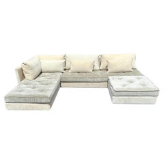 Ligne Roset - Divano trasformabile modulare in piuma d'oca grigio-beige