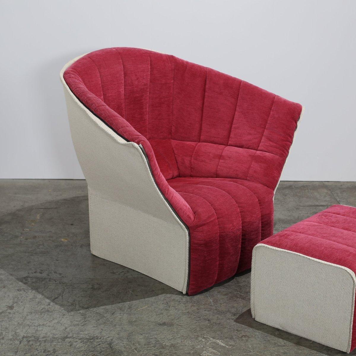 Ligne Roset Sillón y reposapiés Moël de Inga Sempé Siglo XXI y contemporáneo en venta
