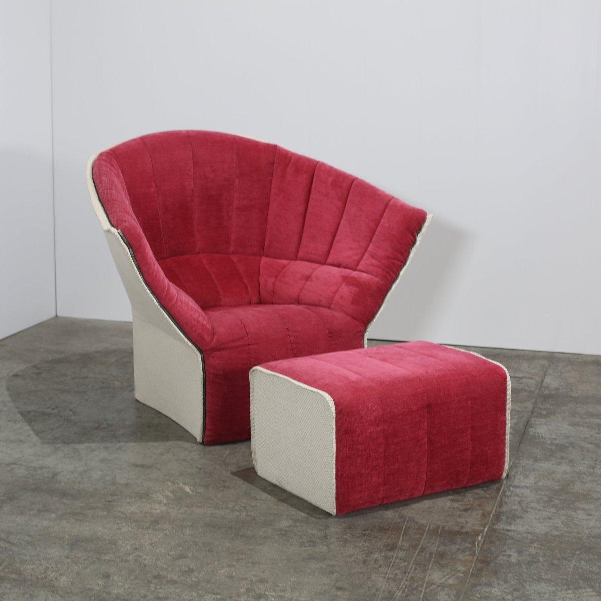 Ligne Roset Sillón y reposapiés Moël de Inga Sempé en venta 1