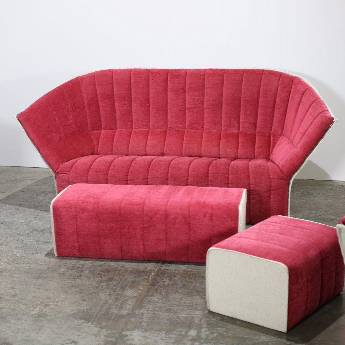 Ligne Roset Moël Three Seater Sofa and Bench by Inga Sempé For Sale 5