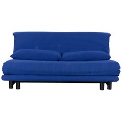 Ligne Roset Multi Designer Fabric Bed-Sofa Blue Two-Seat