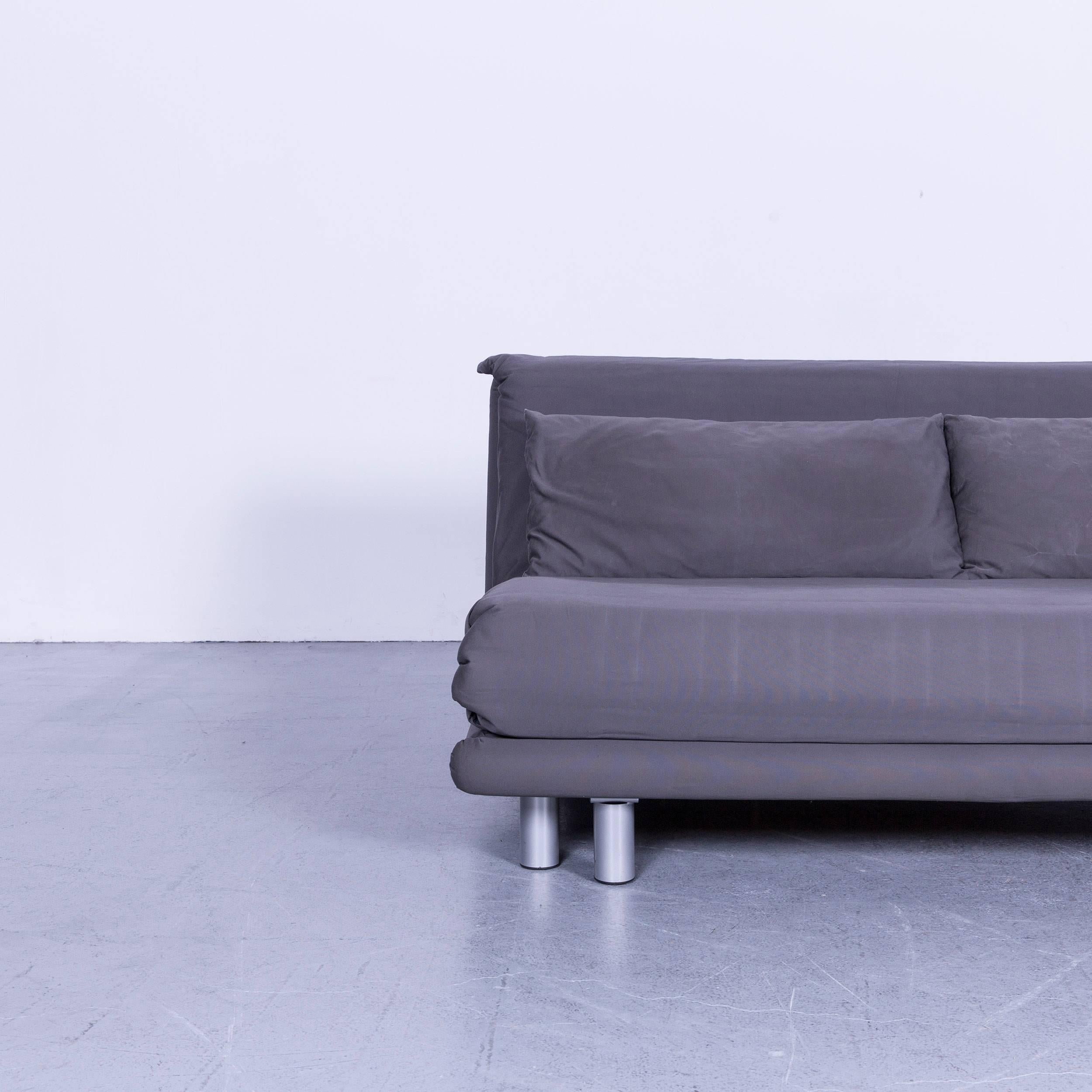 Ligne Roset Multi Designer Fabric Bed-Sofa Grey Two-Seat In Fair Condition In Cologne, DE