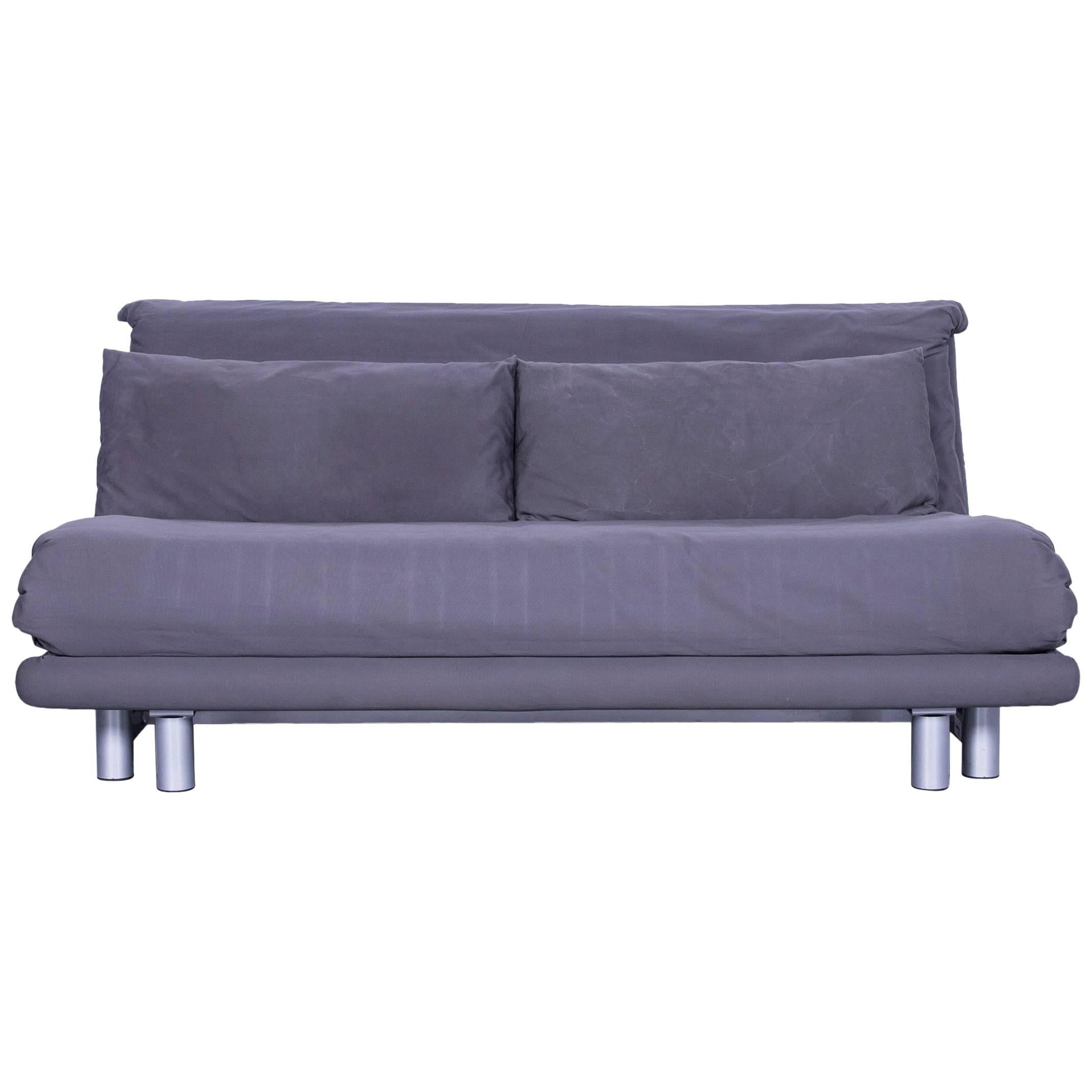 Ligne Roset Multi Designer Fabric Bed-Sofa Grey Two-Seat