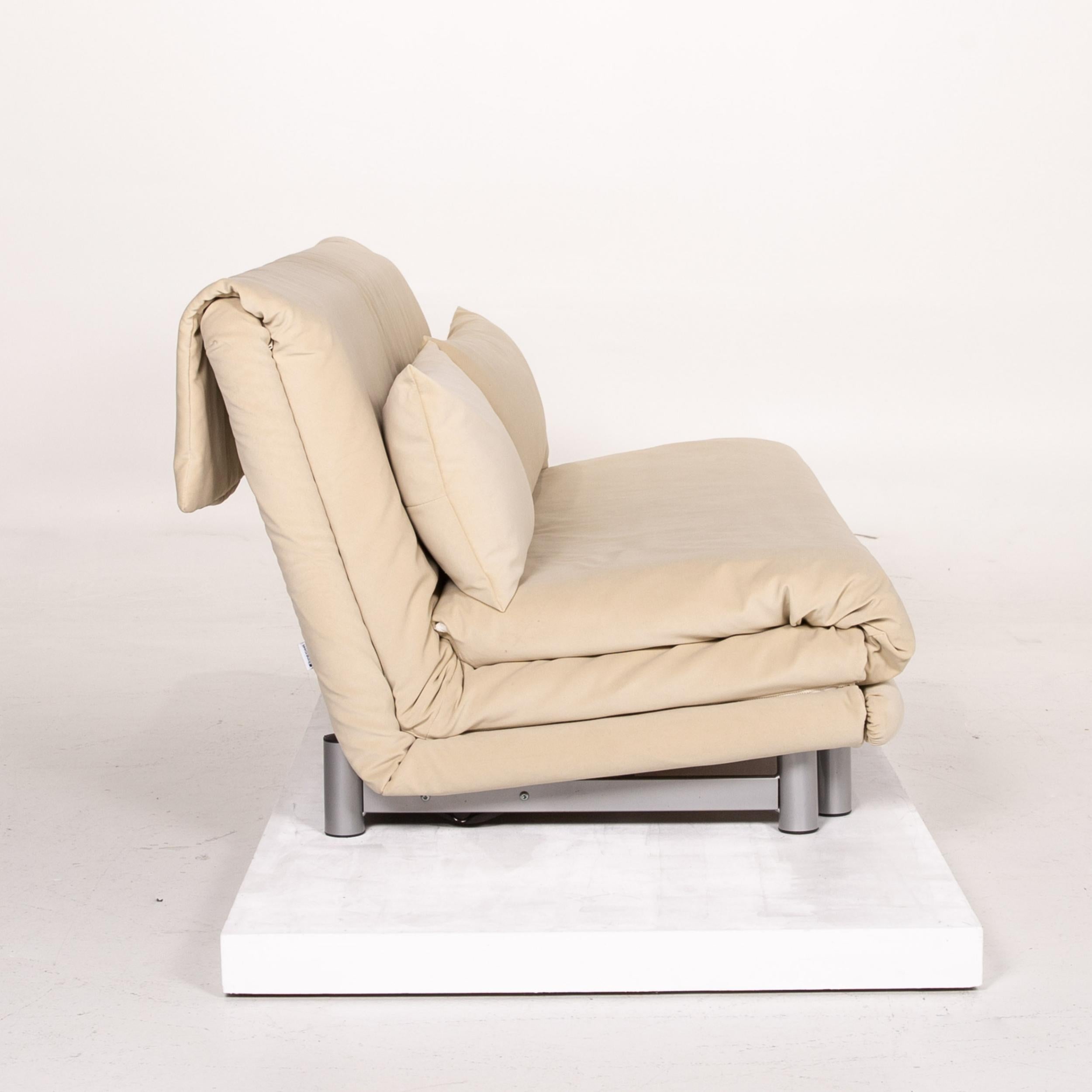 Ligne Roset Multy Fabric Sofa Bed Beige Two-Seat Sofa Function Sleeping 3