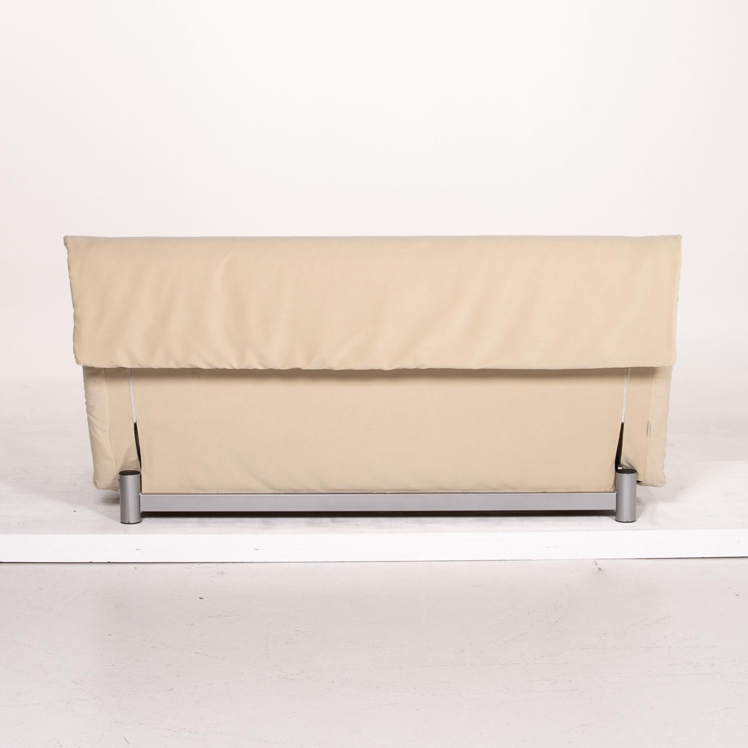 Ligne Roset Multy Fabric Sofa Bed Beige Two-Seat Sofa Function Sleeping 4
