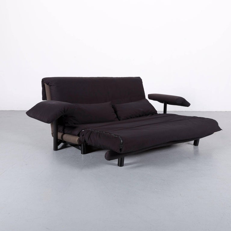 Ligne Roset Multy Fabric Sofa Bed Brown Two Seat