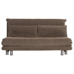 Ligne Roset Multy Fabric Sofa Bed Gray Gray Green Three-Seat Sofa Function