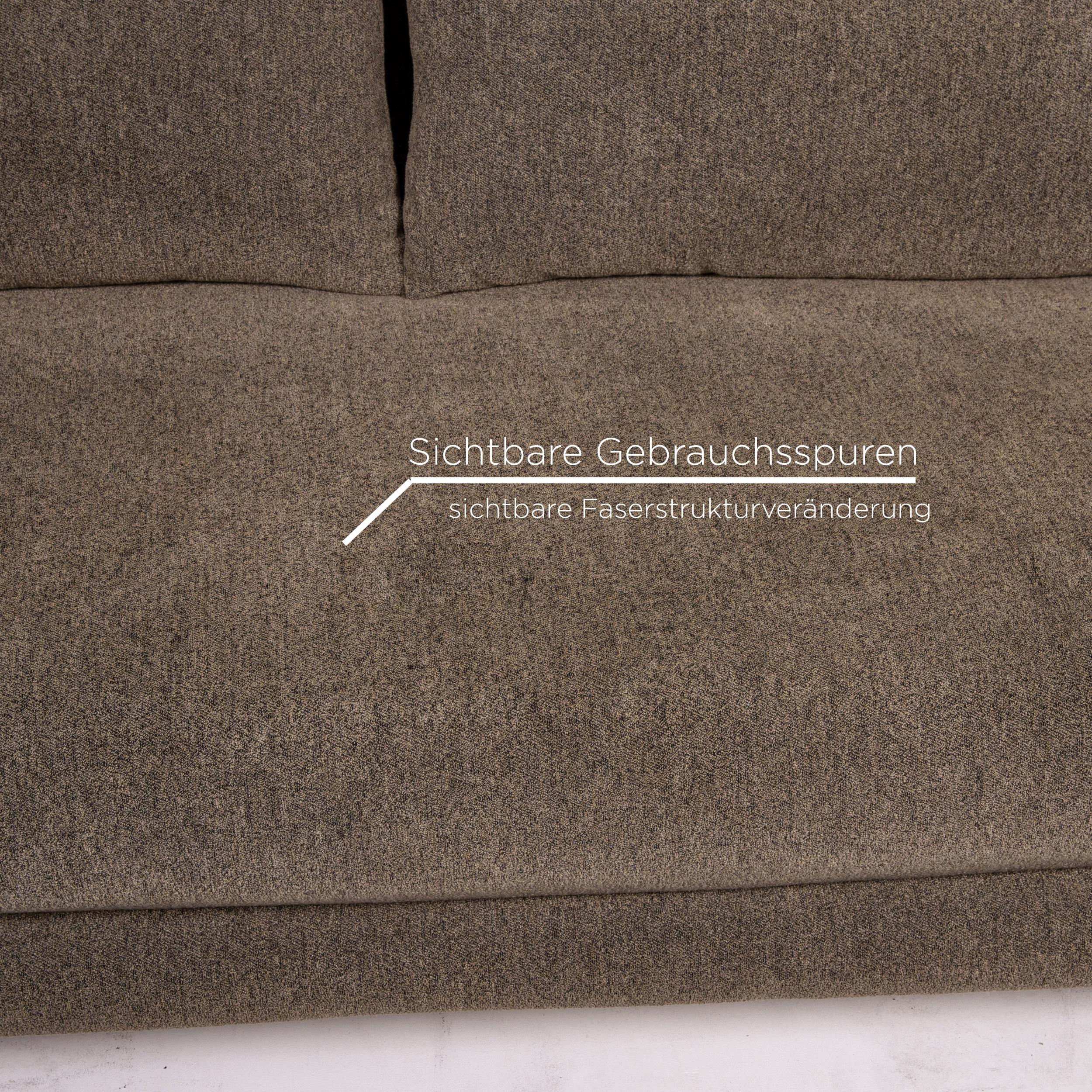 Ligne Roset Multy Fabric Sofa Bed Gray Gray Green Three-Seat Sofa Function In Fair Condition For Sale In Cologne, DE