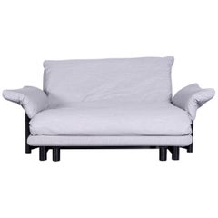 Ligne Roset Multy Fabric Sofa-Bed Grey Two-Seat Couch Sleep Function