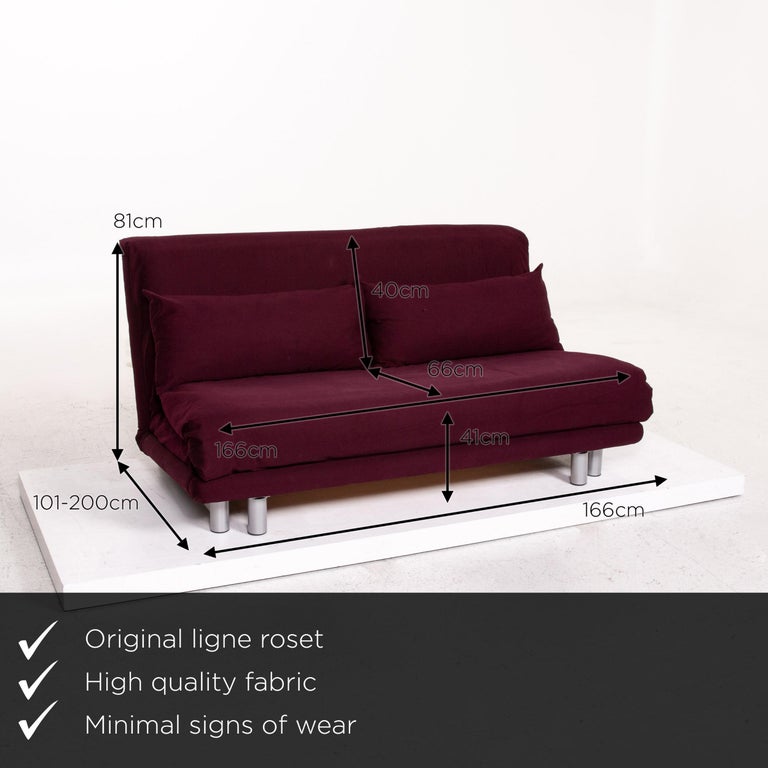 Ligne Roset Multy Fabric Sofa Bed Purple Sofa Sleep Function Couch at  1stDibs | purple sofa bed couch, corner sofa bed, purple fabric sofa